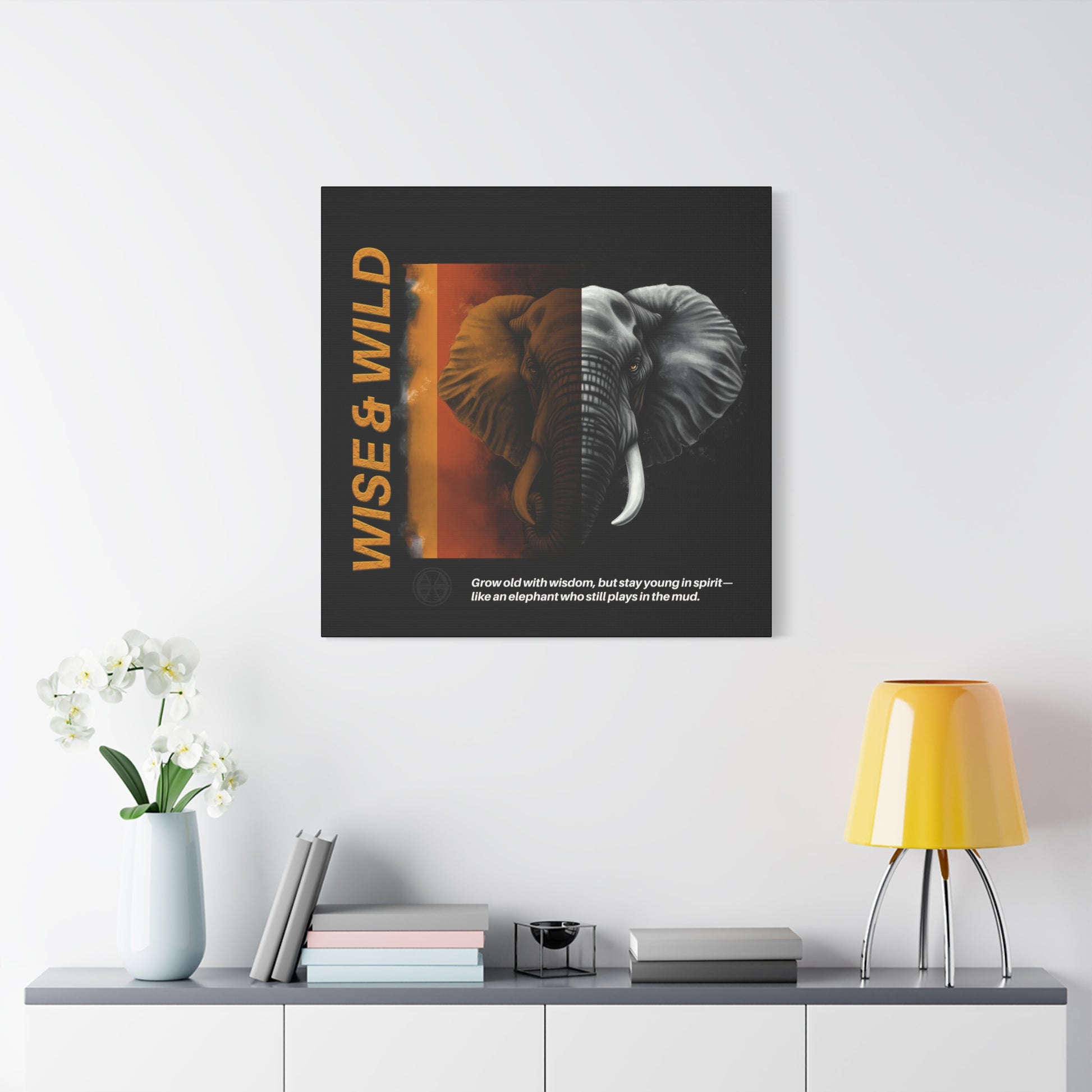 Canvas Art, Elephant Art Canvas | Wise & Wild Wall Decor | Animal Lover Gift
