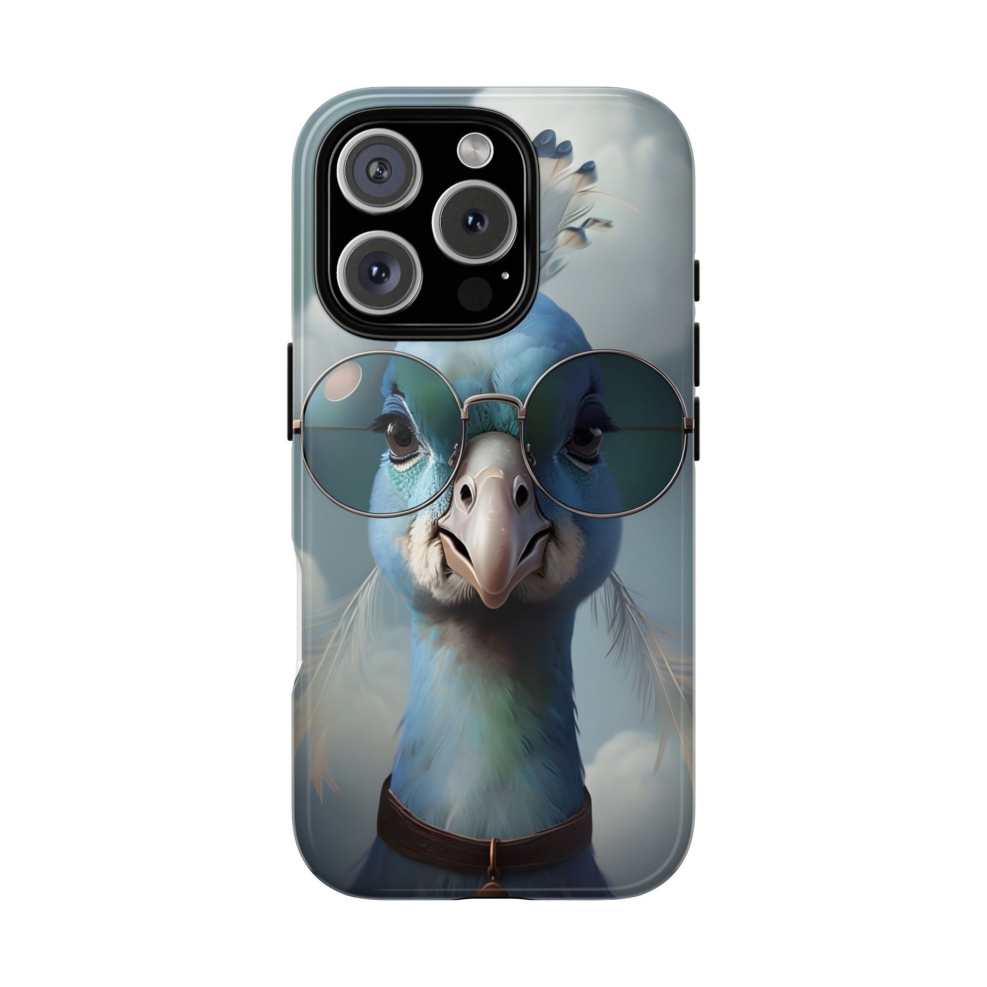 Phone Case, Glamorous Peacock Wearing Sunglasses - Protective Cover, Unique Gift, Trendy Accessories, Animal Lover, Fashionable Mobile Shell