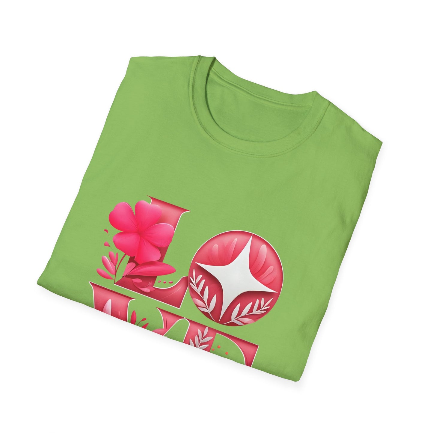 Love Typography Floral T-Shirt, Romantic Graphic Tee, Gift for Her, Valentine's Day Shirt, Spring Fashion Top