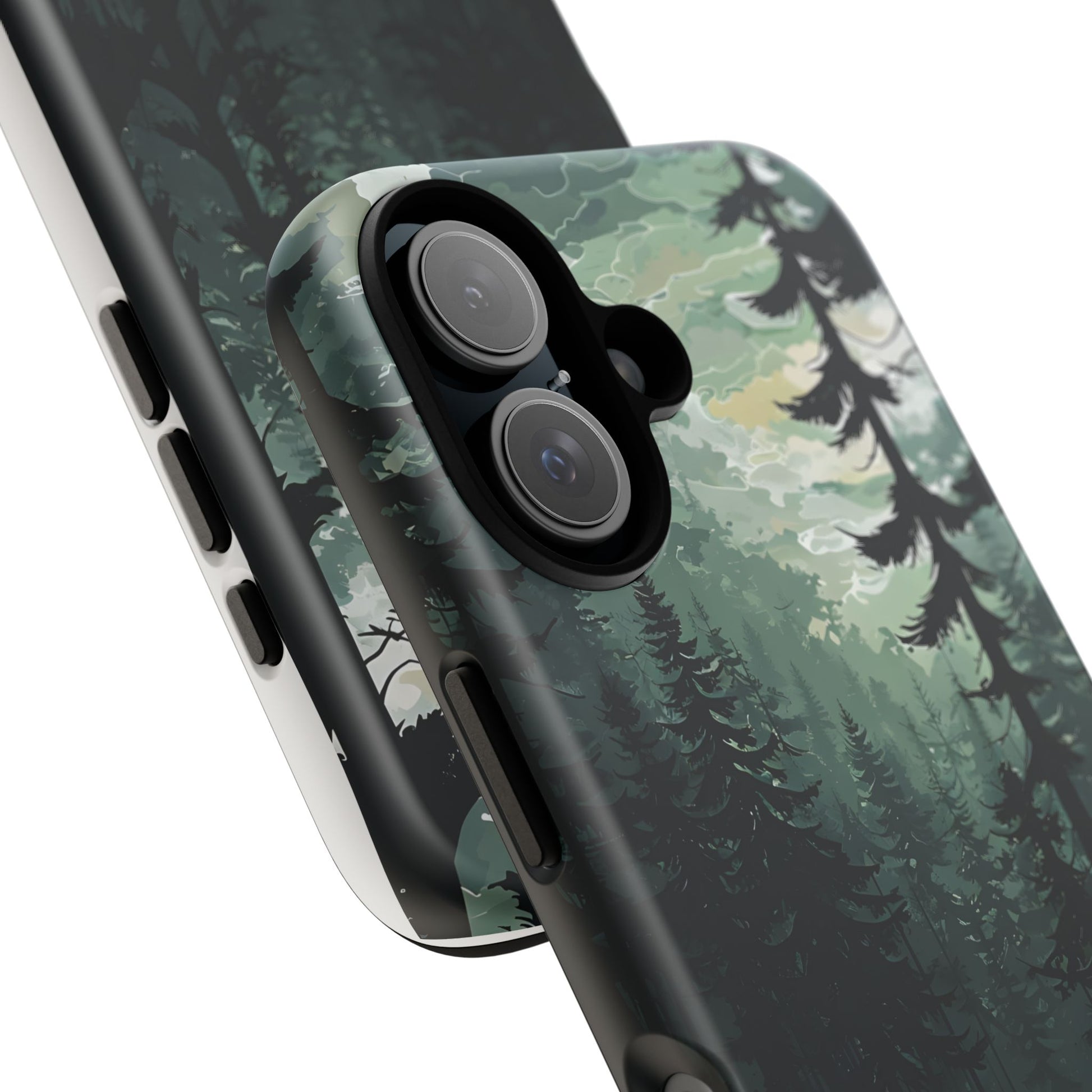 Phone Case, Serene Forest Landscape Digital Illustration Phone Case Cover, Tough Protective Cover, Unique Gift, Trendy