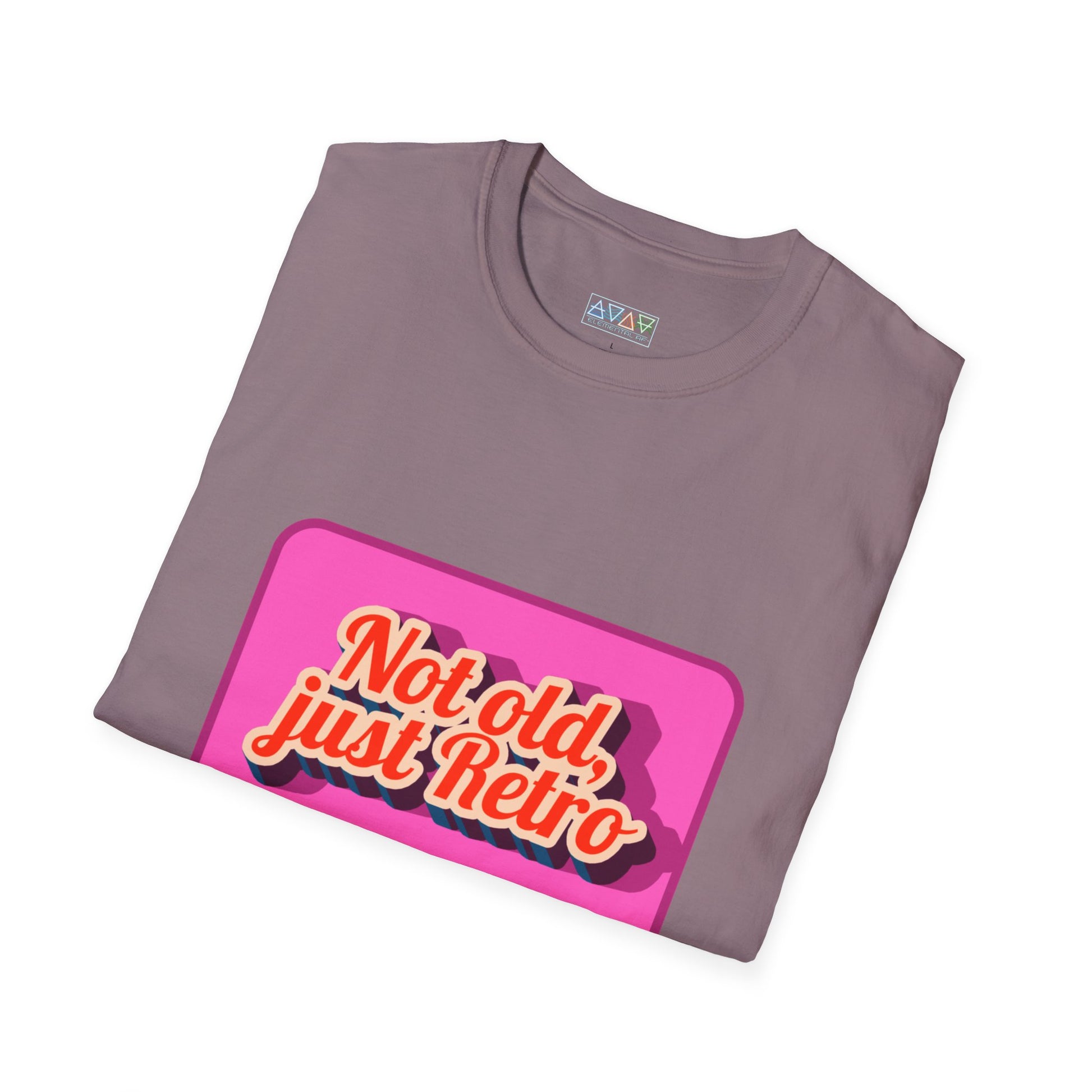 Not old, just Retro Unisex T-Shirt, Funny Vintage Style Tee, Cool Graphic Shirt, Midlife, Classic Apparel