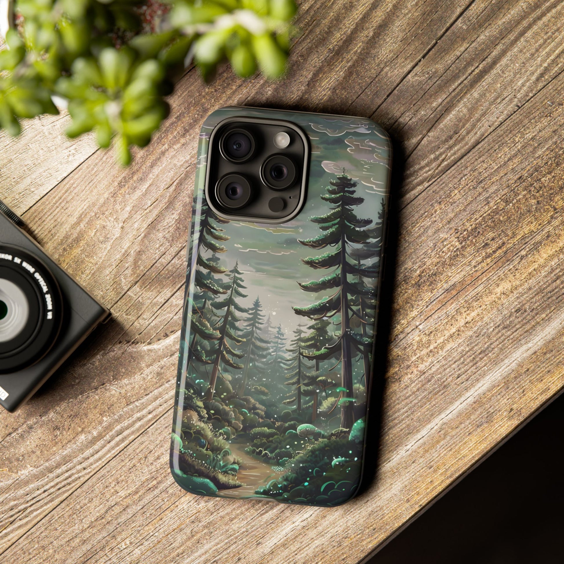 Phone Case, Whimsical Anime Forest Illustration Brimming With Enchantment, Tough Protective Cover, Unique Gift, Trendy