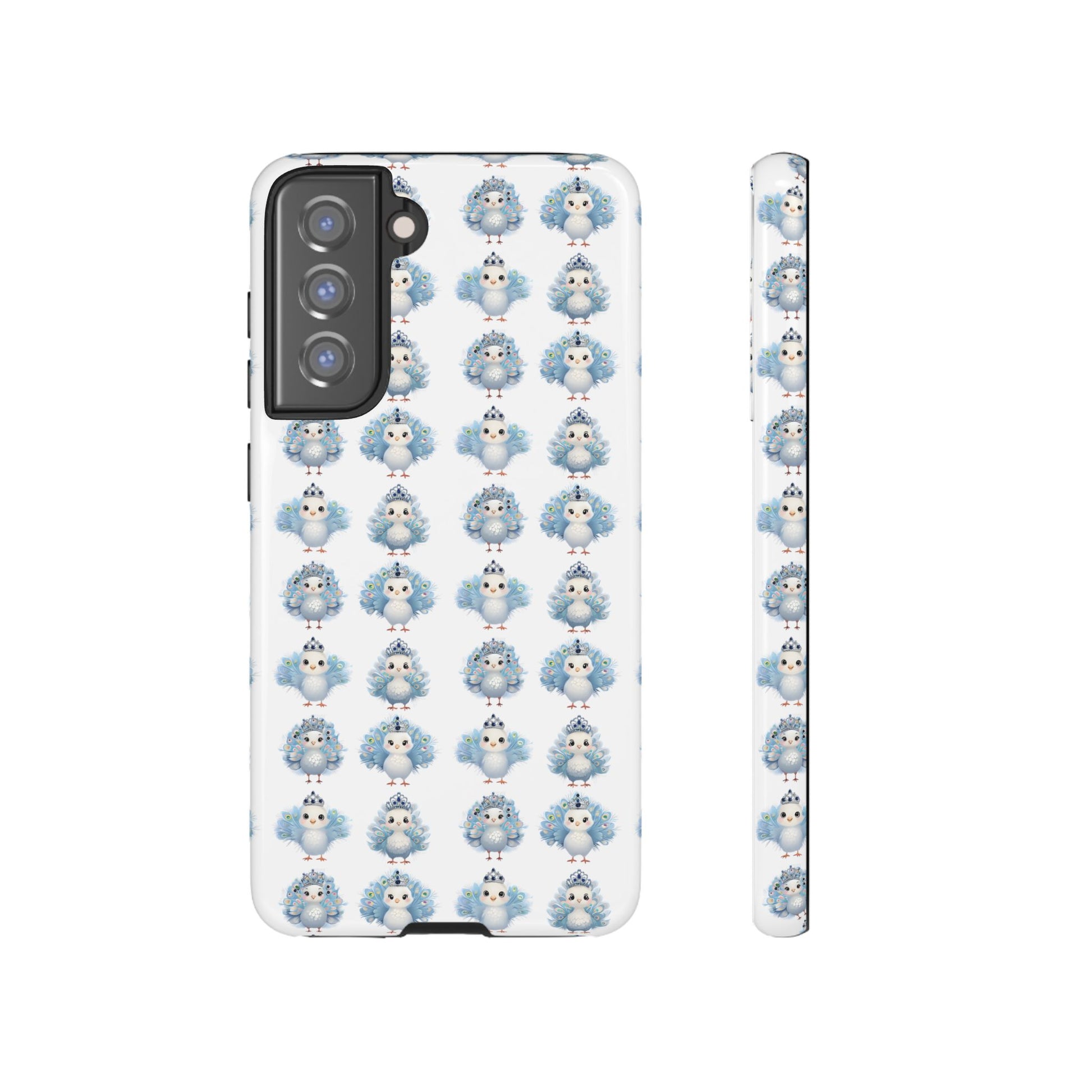 Tough Cases, Peacock Phone Covers, Animal Lover Gift, Cute Bird Accessories, Tiara Design, Protective Shell