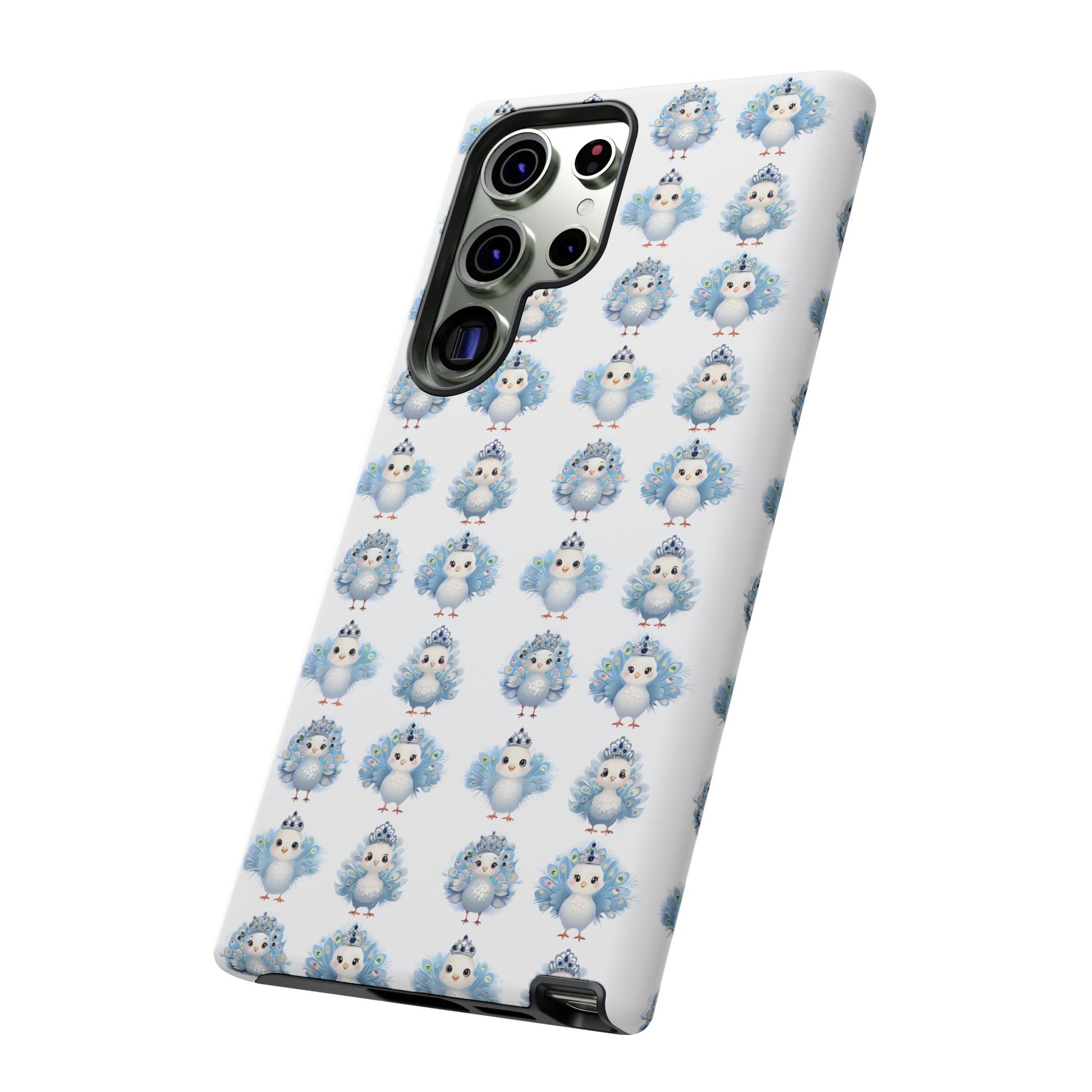 Tough Cases, Peacock Phone Covers, Animal Lover Gift, Cute Bird Accessories, Tiara Design, Protective Shell