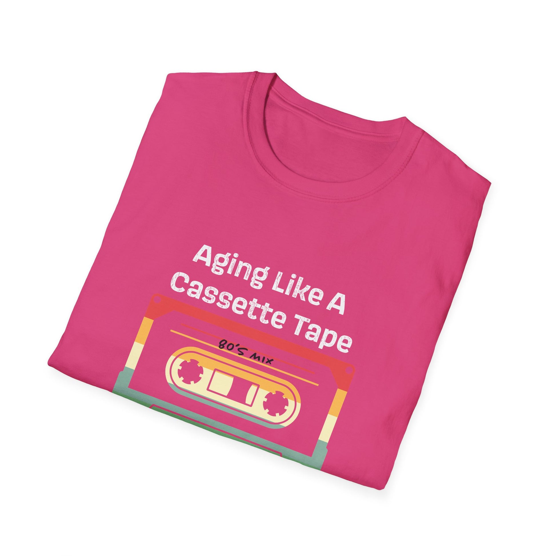 Nostalgic 90s T-Shirt, Aging Like A Cassette Tape Tee, Retro Music Lover Gift, Funny Unisex Shirt, Vintage Style Apparel, Great for