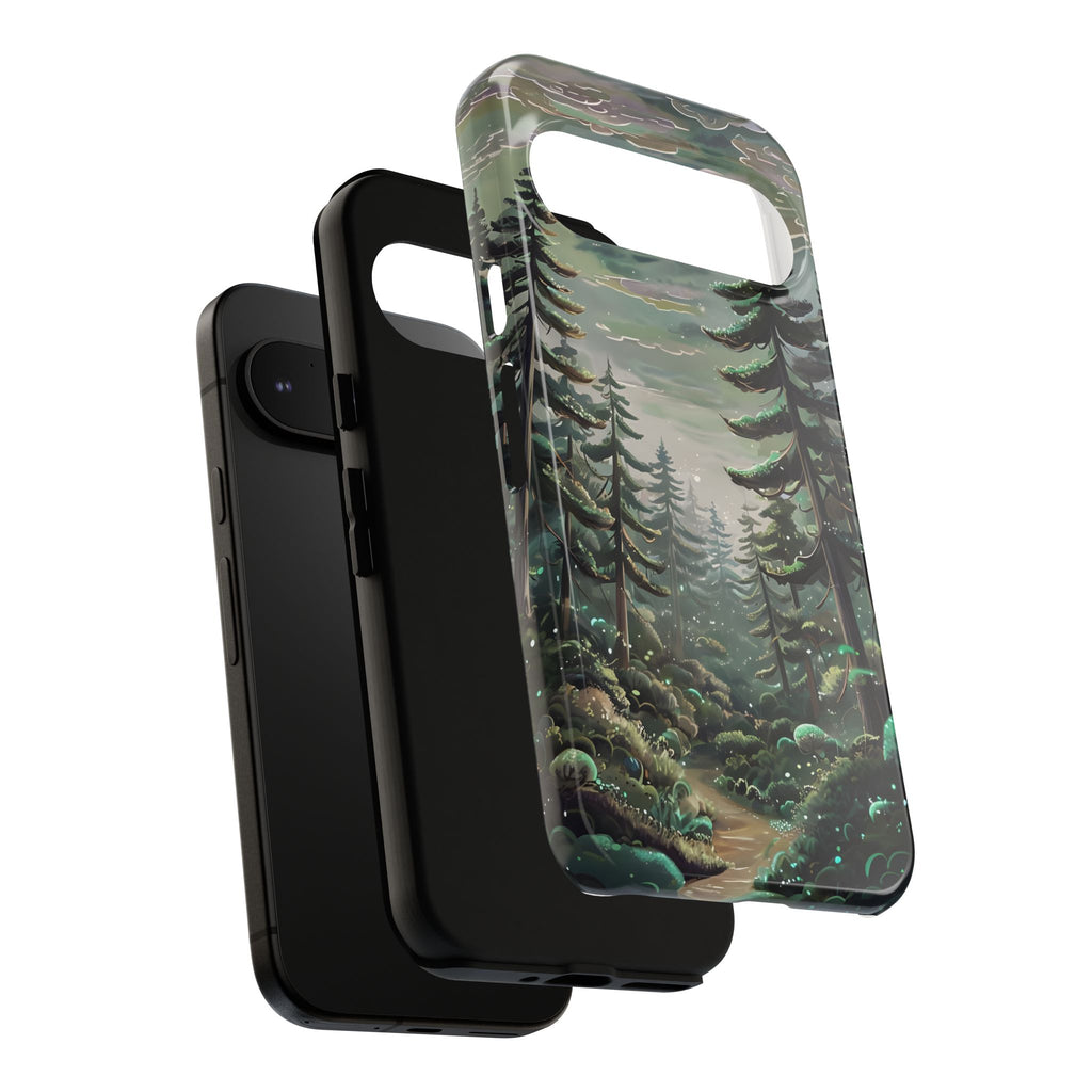 Phone Case, Whimsical Anime Forest Illustration Brimming With Enchantment, Tough Protective Cover, Unique Gift, Trendy