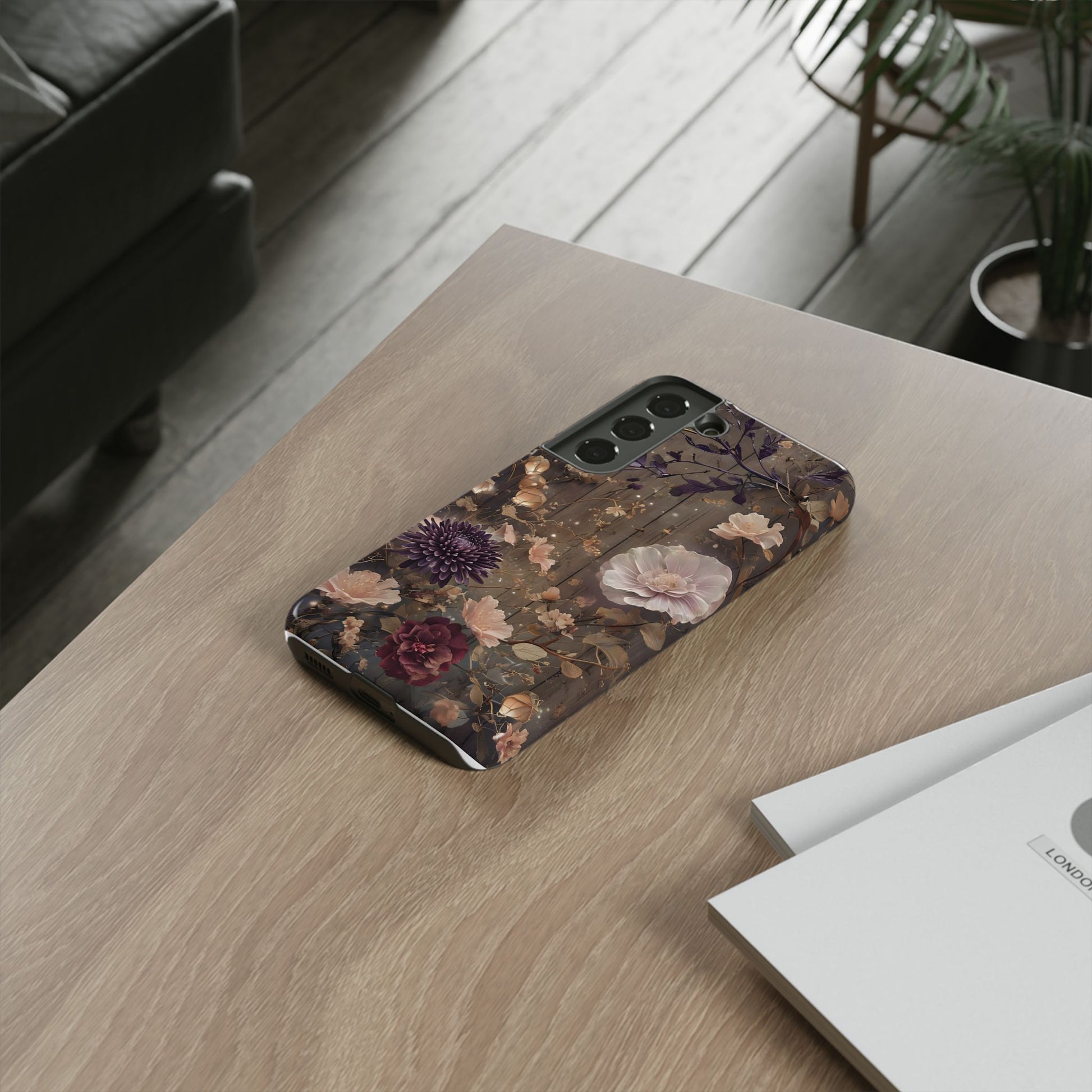 Tough Cases, Enchanting Floral Pattern - Floral Phone Case, Protective Phone Cover, Botanical Design, Flower Print, Tough Shell for Device