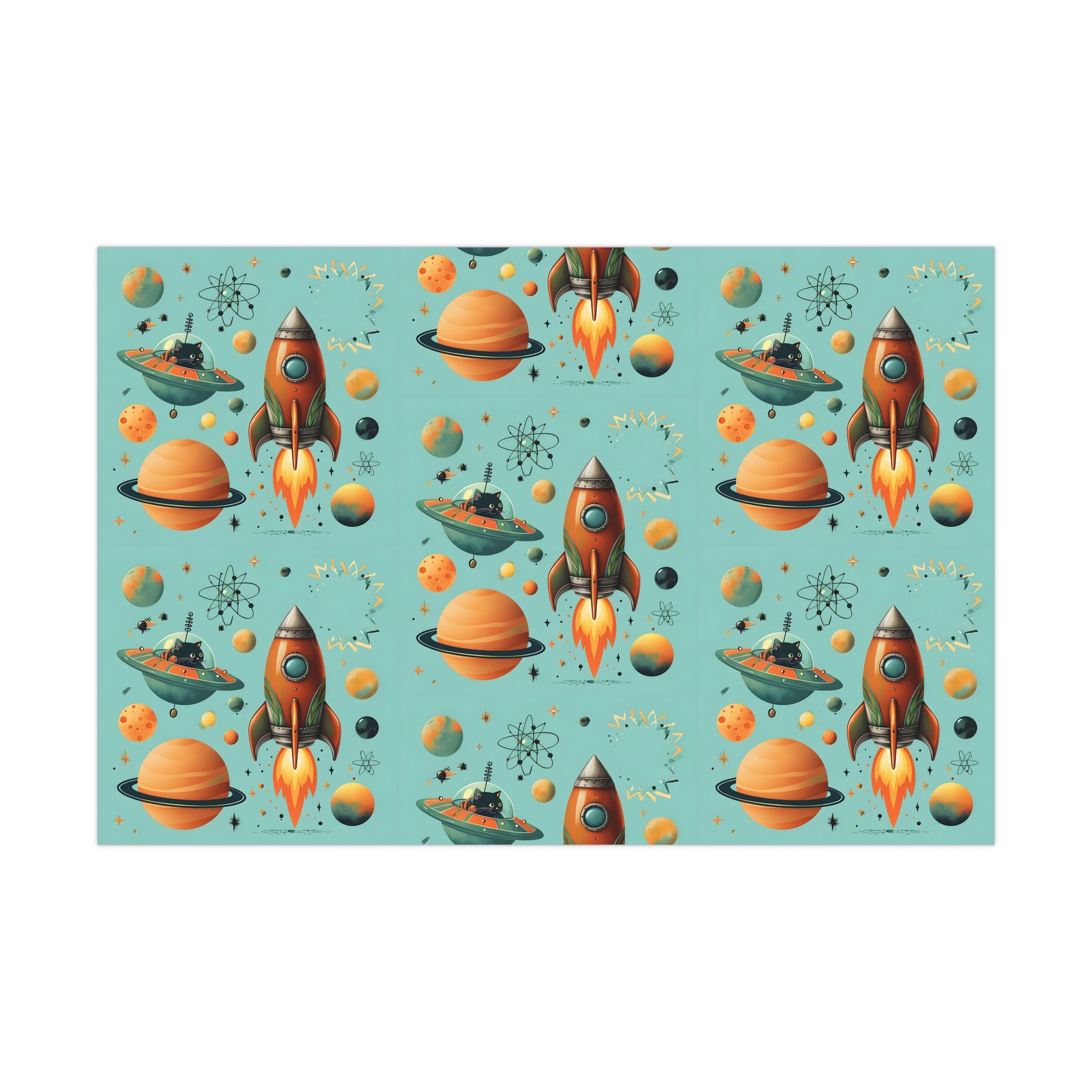 Gift Wrap Papers, Space Pattern, Cosmic Gift Wrap, Celestial Wrapping Paper, Galaxy Design, Whimsical Gift Wrap