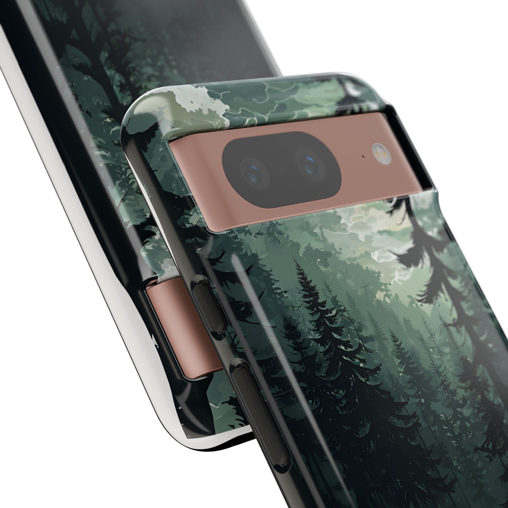 Phone Case, Serene Forest Landscape Digital Illustration Phone Case Cover, Tough Protective Cover, Unique Gift, Trendy