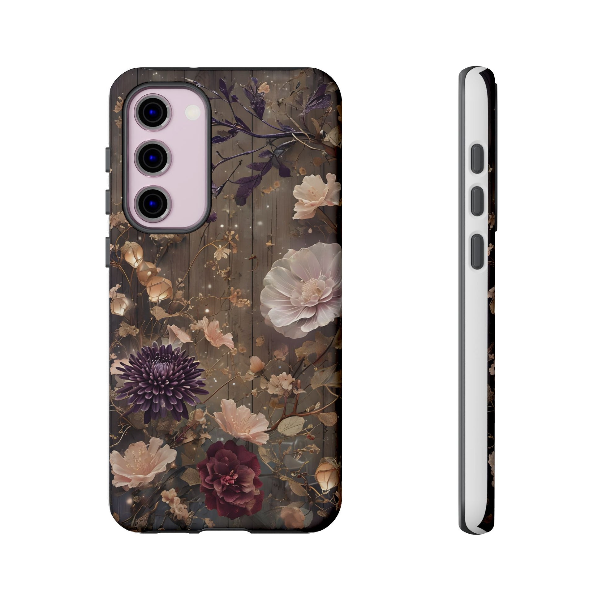Tough Cases, Enchanting Floral Pattern - Floral Phone Case, Protective Phone Cover, Botanical Design, Flower Print, Tough Shell for Device
