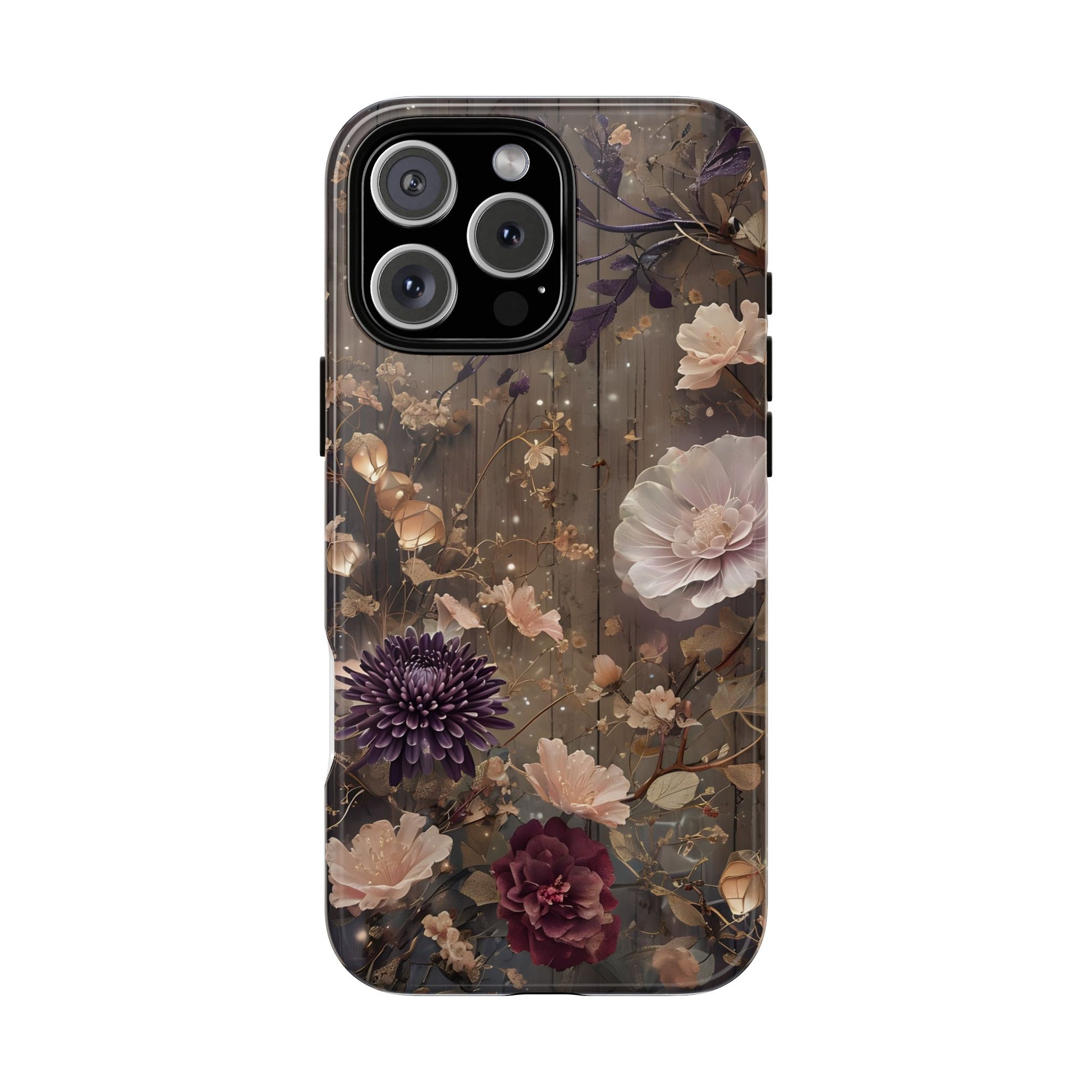 Tough Cases, Enchanting Floral Pattern - Floral Phone Case, Protective Phone Cover, Botanical Design, Flower Print, Tough Shell for Device