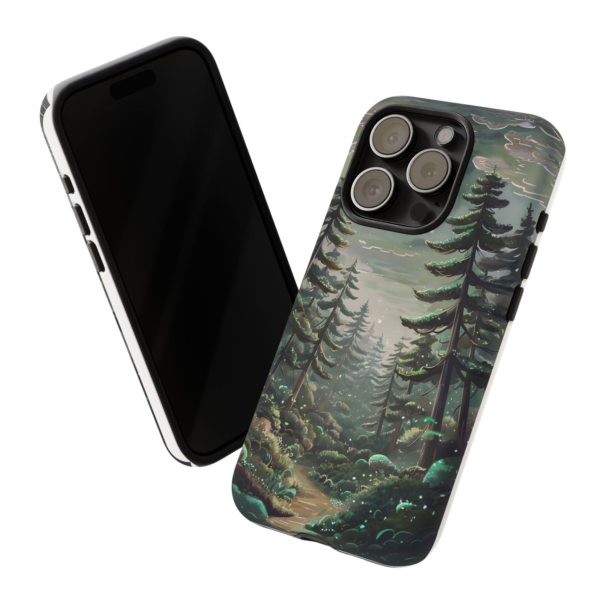 Phone Case, Whimsical Anime Forest Illustration Brimming With Enchantment, Tough Protective Cover, Unique Gift, Trendy