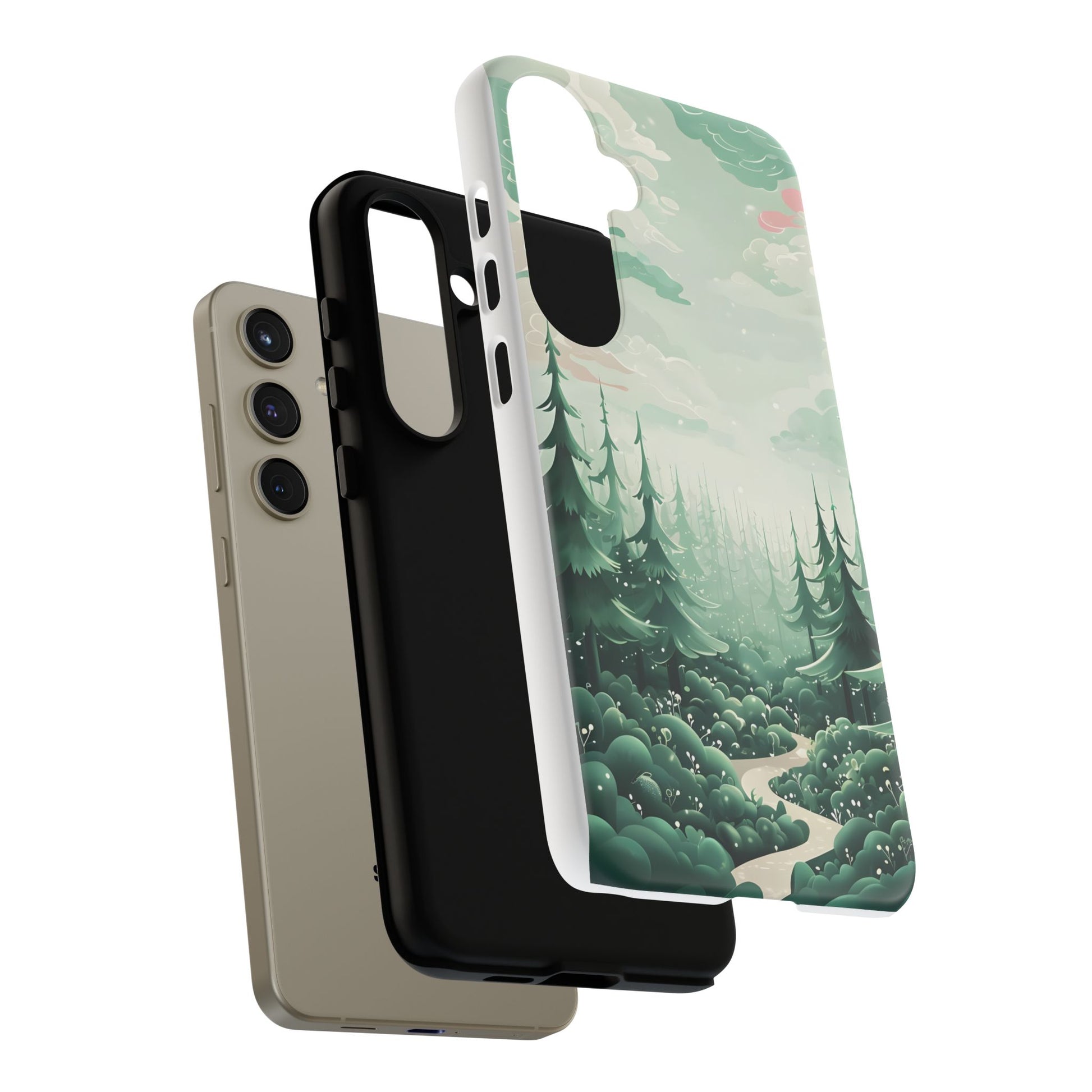 Phone Case, Tough Cover, Whimsical Enchanted Forest, Protective Phone Accessories, Forest Theme Phone Skin