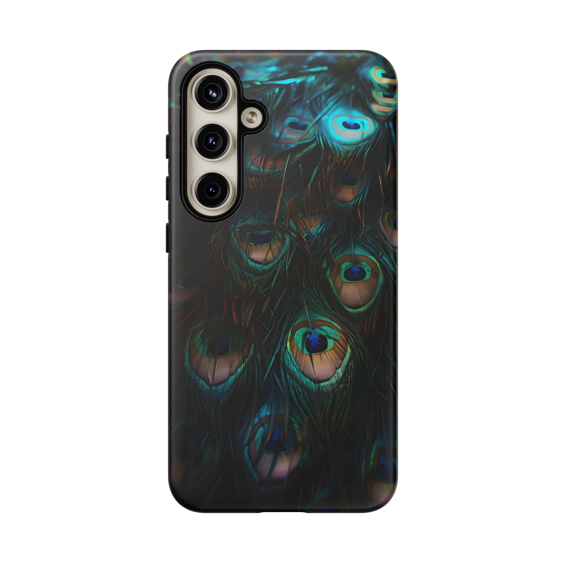 Phone Case, Close Up Peacock Feathers Design, Protective Cover, Unique Gift, Stylish Accessory, Nature Lover Gift, Feather Print Case
