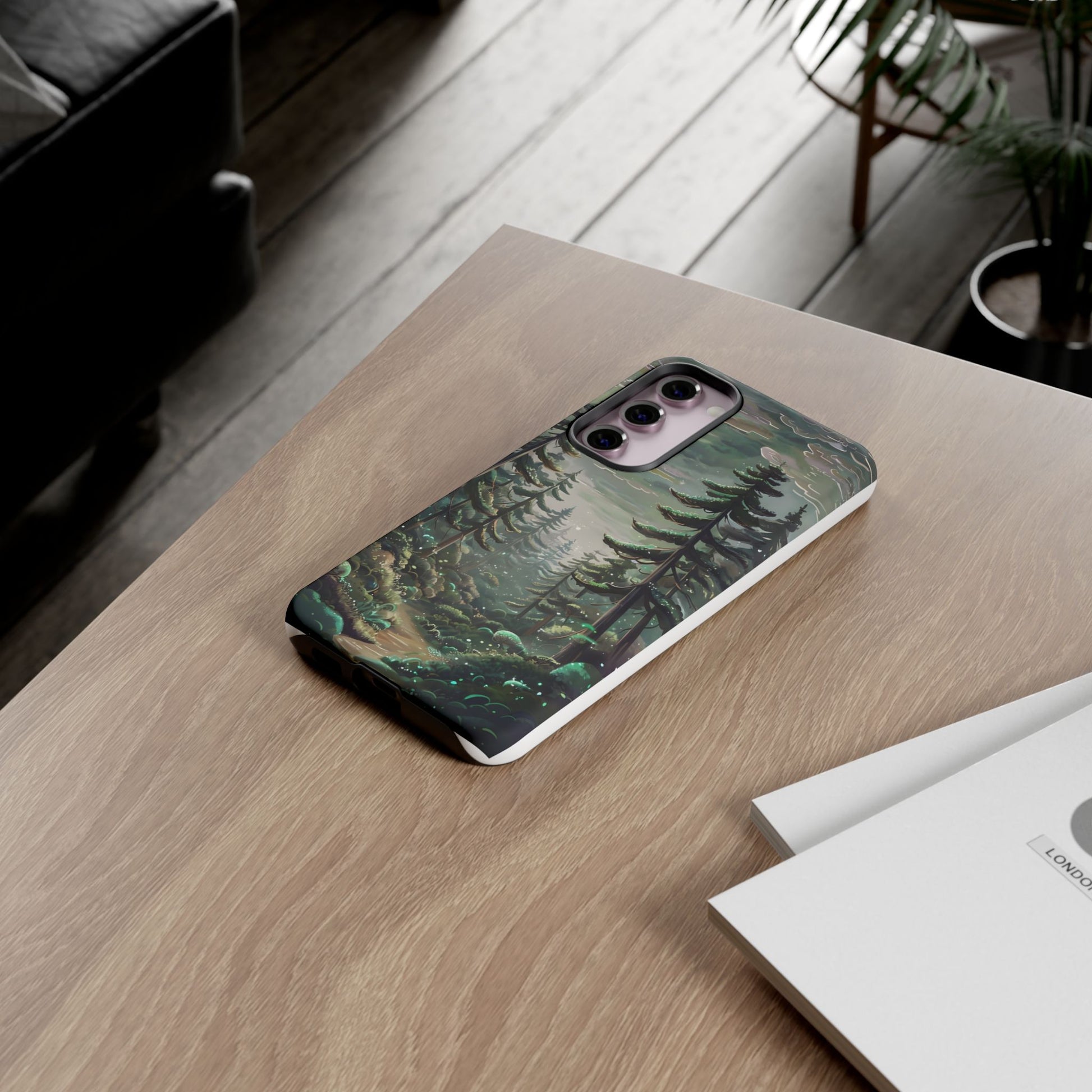 Phone Case, Whimsical Anime Forest Illustration Brimming With Enchantment, Tough Protective Cover, Unique Gift, Trendy