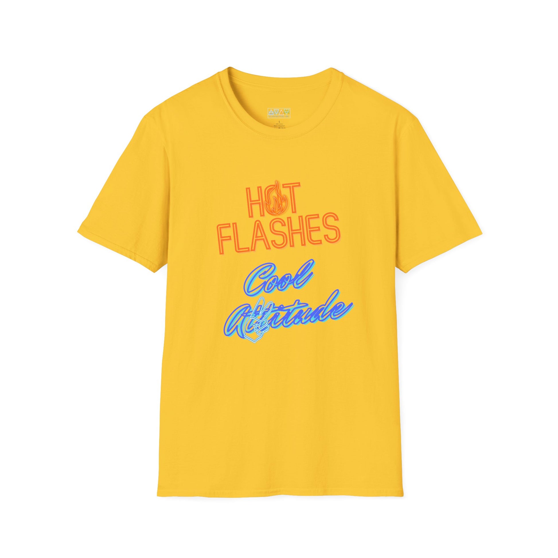 Hot Flashes & Cool Attitude Unisex T-Shirt, Funny Graphic Tee, Gift for Women, Casual Wear, Birthday Present, Summer Fashion