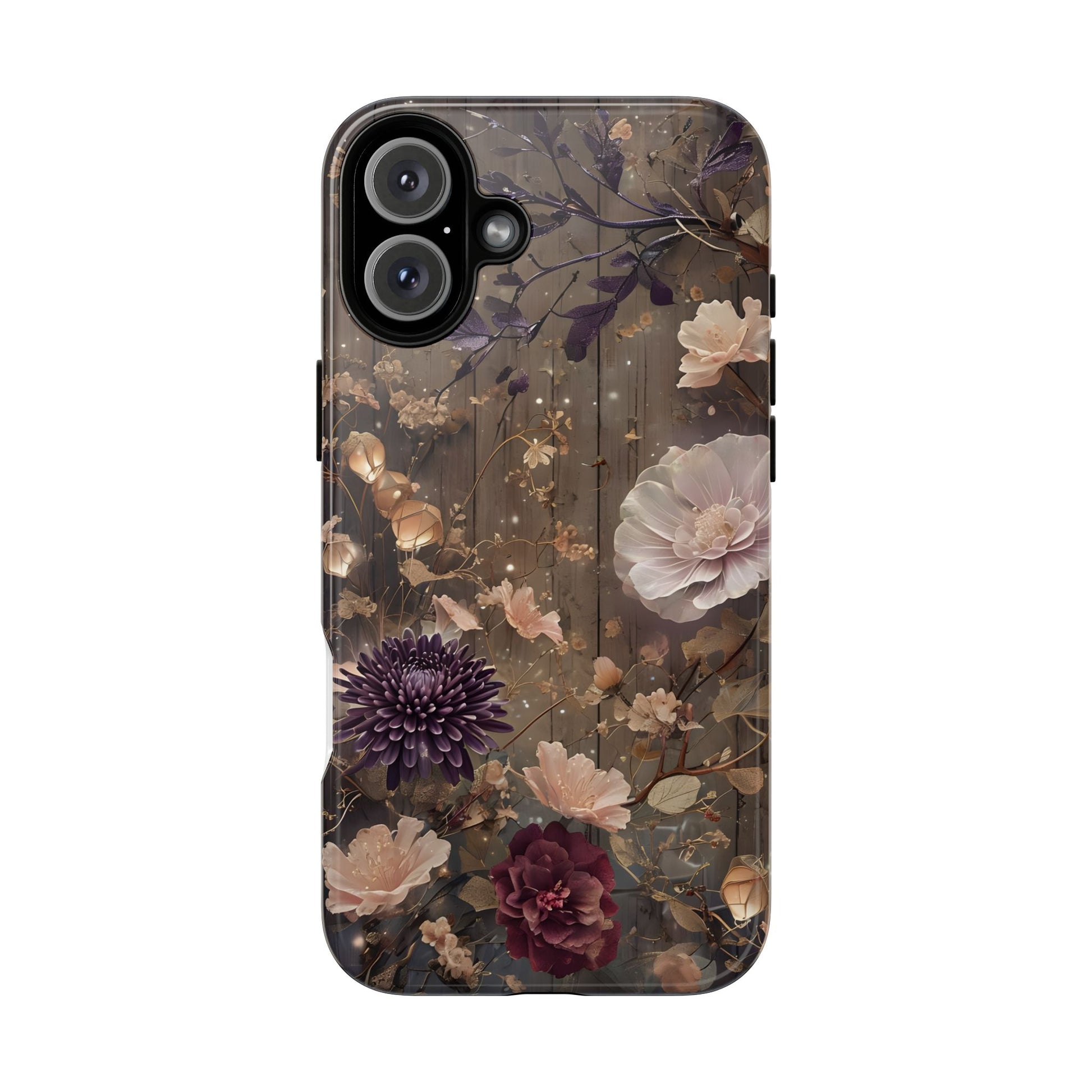 Tough Cases, Enchanting Floral Pattern - Floral Phone Case, Protective Phone Cover, Botanical Design, Flower Print, Tough Shell for Device