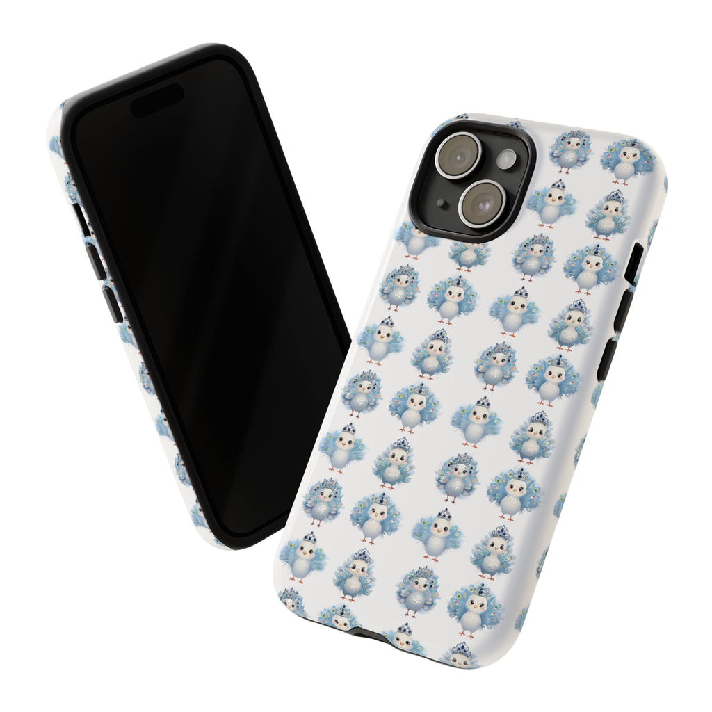 Tough Cases, Peacock Phone Covers, Animal Lover Gift, Cute Bird Accessories, Tiara Design, Protective Shell