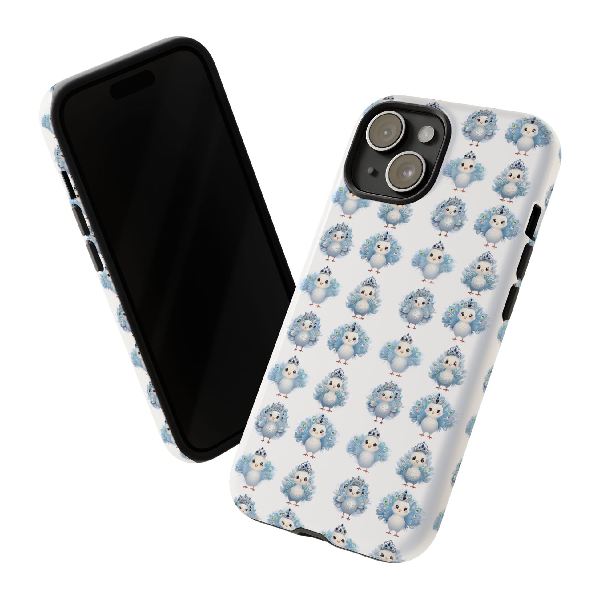 Tough Cases, Peacock Phone Covers, Animal Lover Gift, Cute Bird Accessories, Tiara Design, Protective Shell