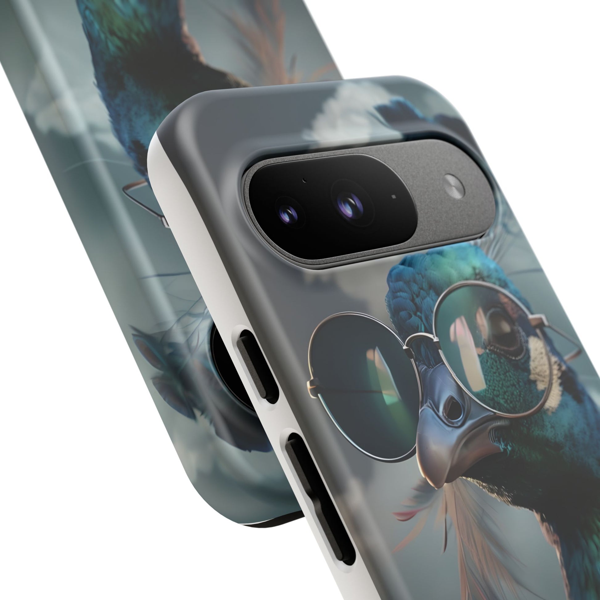 Phone Case, Peacock Design, Neon Lighting, Unique Gift, Hard Shell Cover, Protective Sleeve