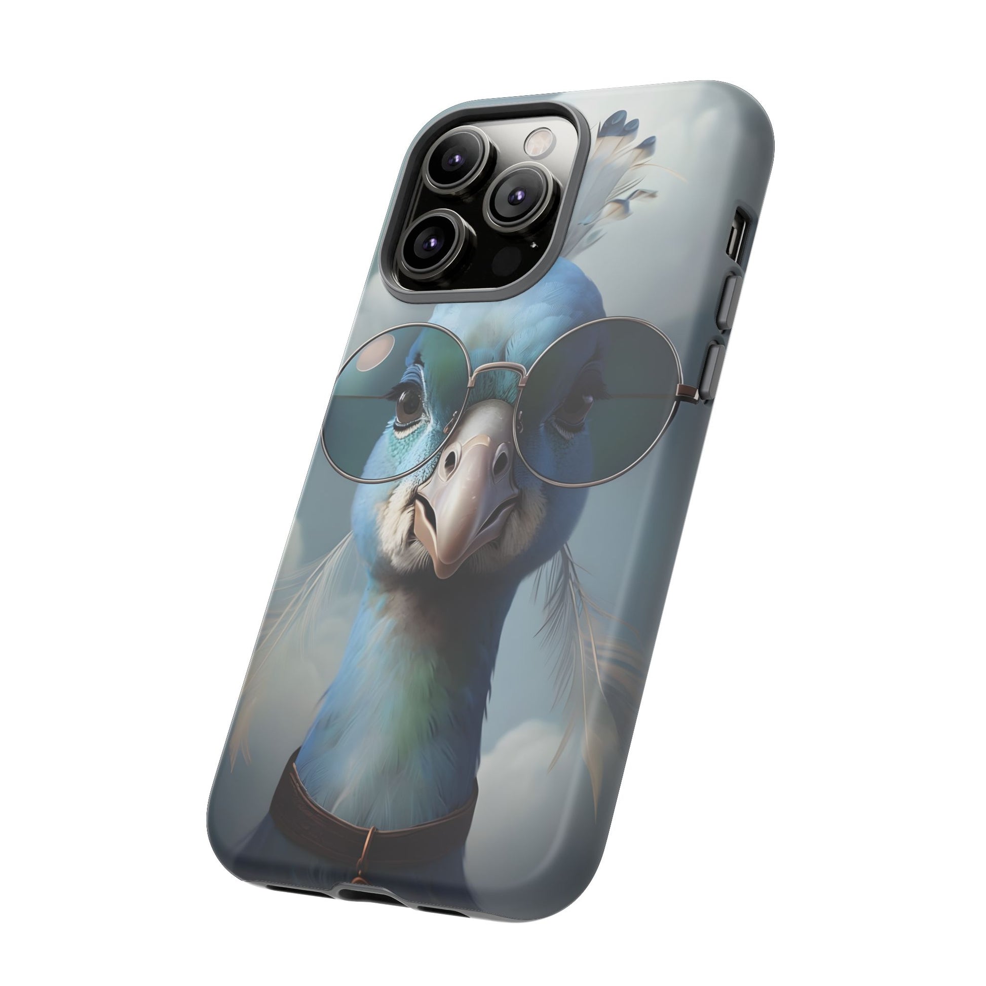 Phone Case, Glamorous Peacock Wearing Sunglasses - Protective Cover, Unique Gift, Trendy Accessories, Animal Lover, Fashionable Mobile Shell