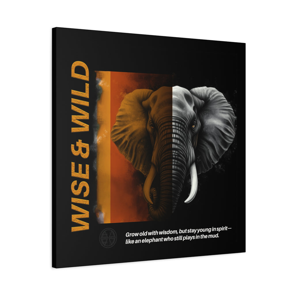 Canvas Art, Elephant Art Canvas | Wise & Wild Wall Decor | Animal Lover Gift