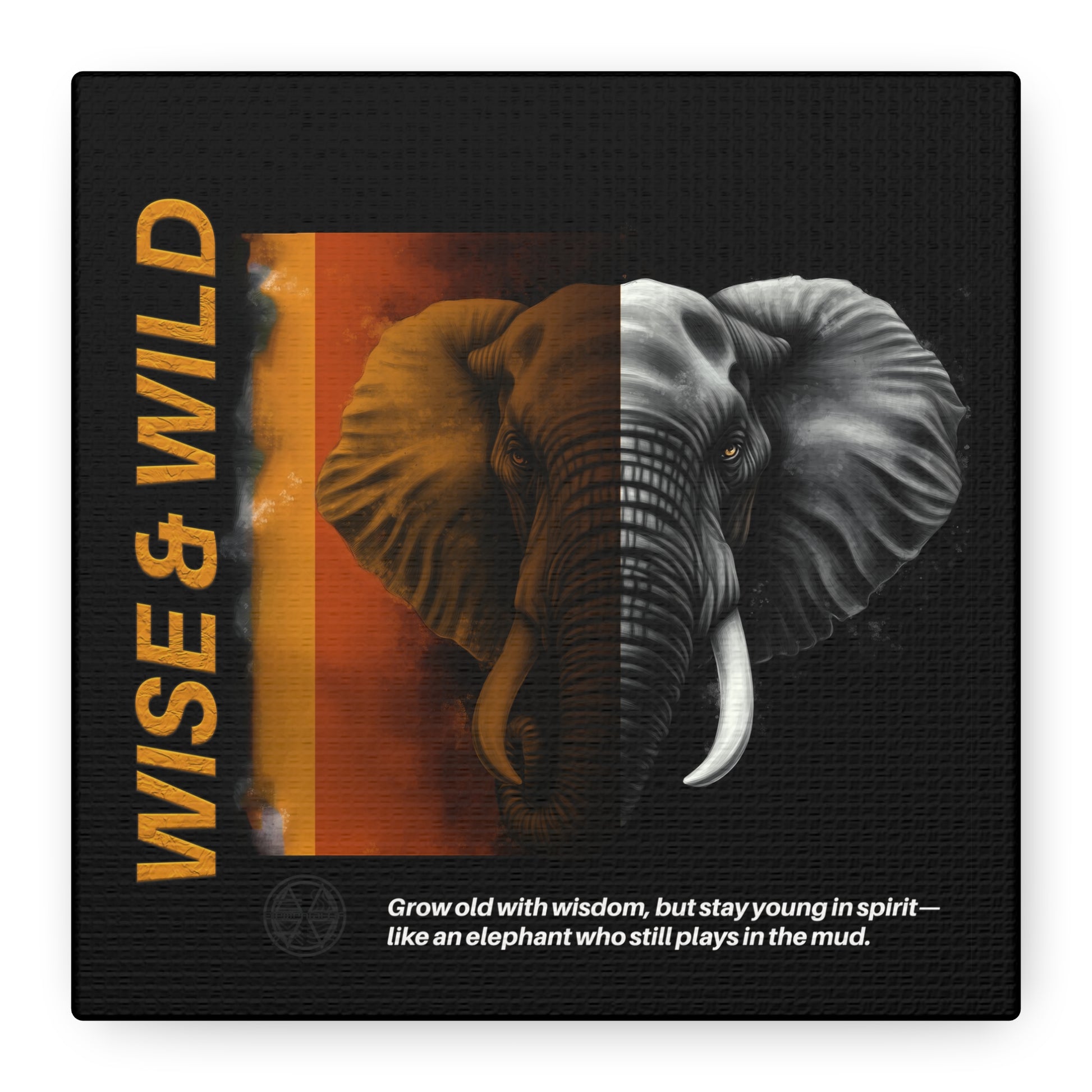 Canvas Art, Elephant Art Canvas | Wise & Wild Wall Decor | Animal Lover Gift