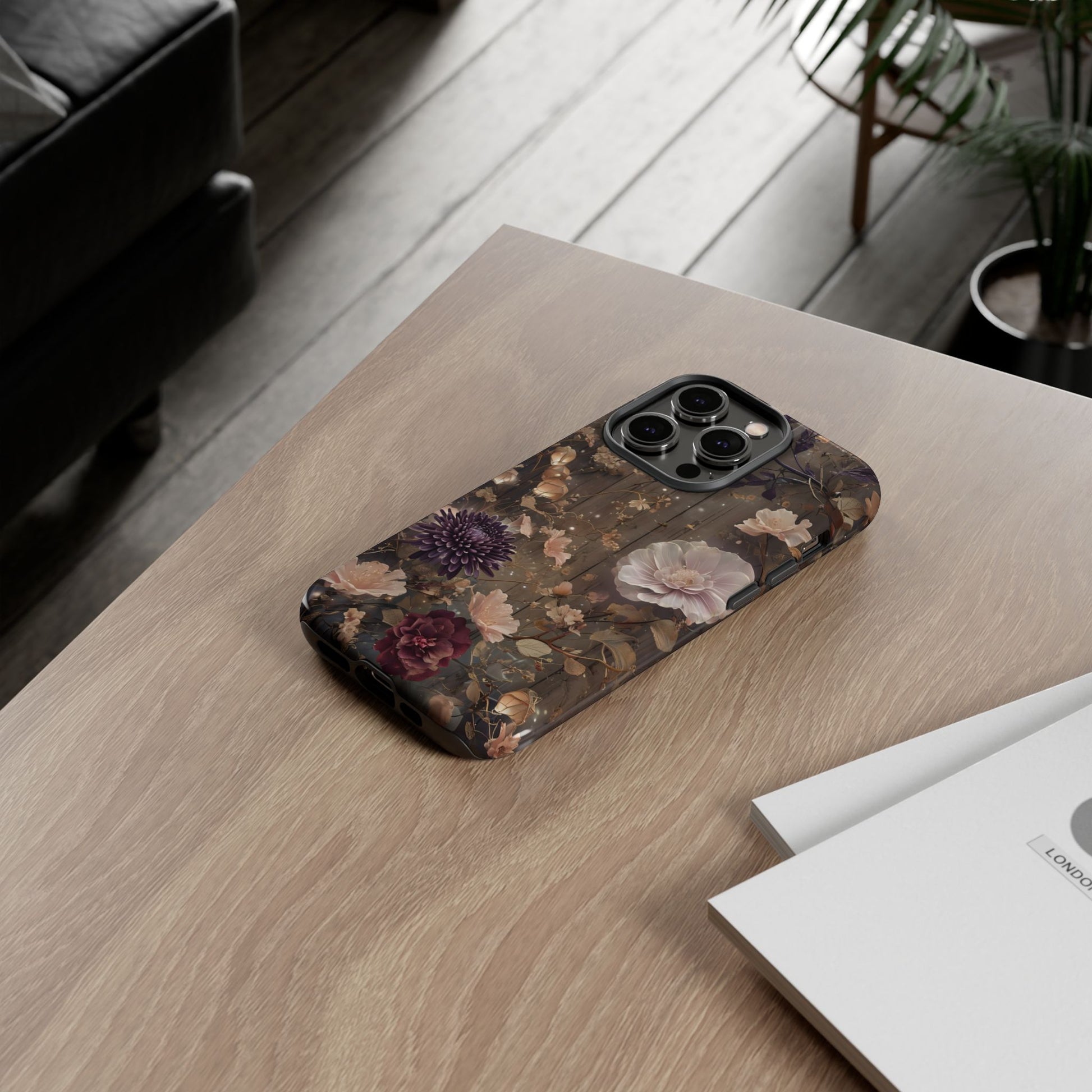 Tough Cases, Enchanting Floral Pattern - Floral Phone Case, Protective Phone Cover, Botanical Design, Flower Print, Tough Shell for Device