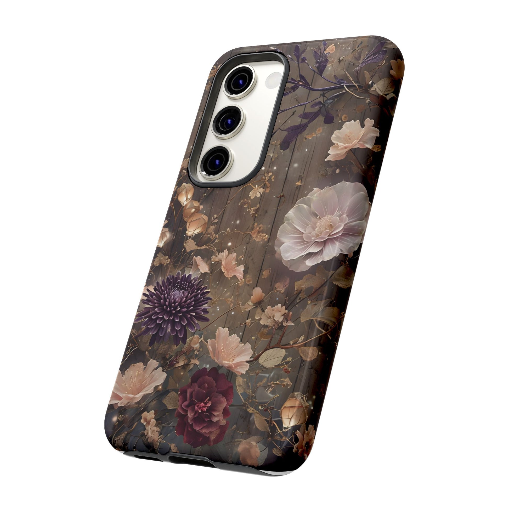 Tough Cases, Enchanting Floral Pattern - Floral Phone Case, Protective Phone Cover, Botanical Design, Flower Print, Tough Shell for Device