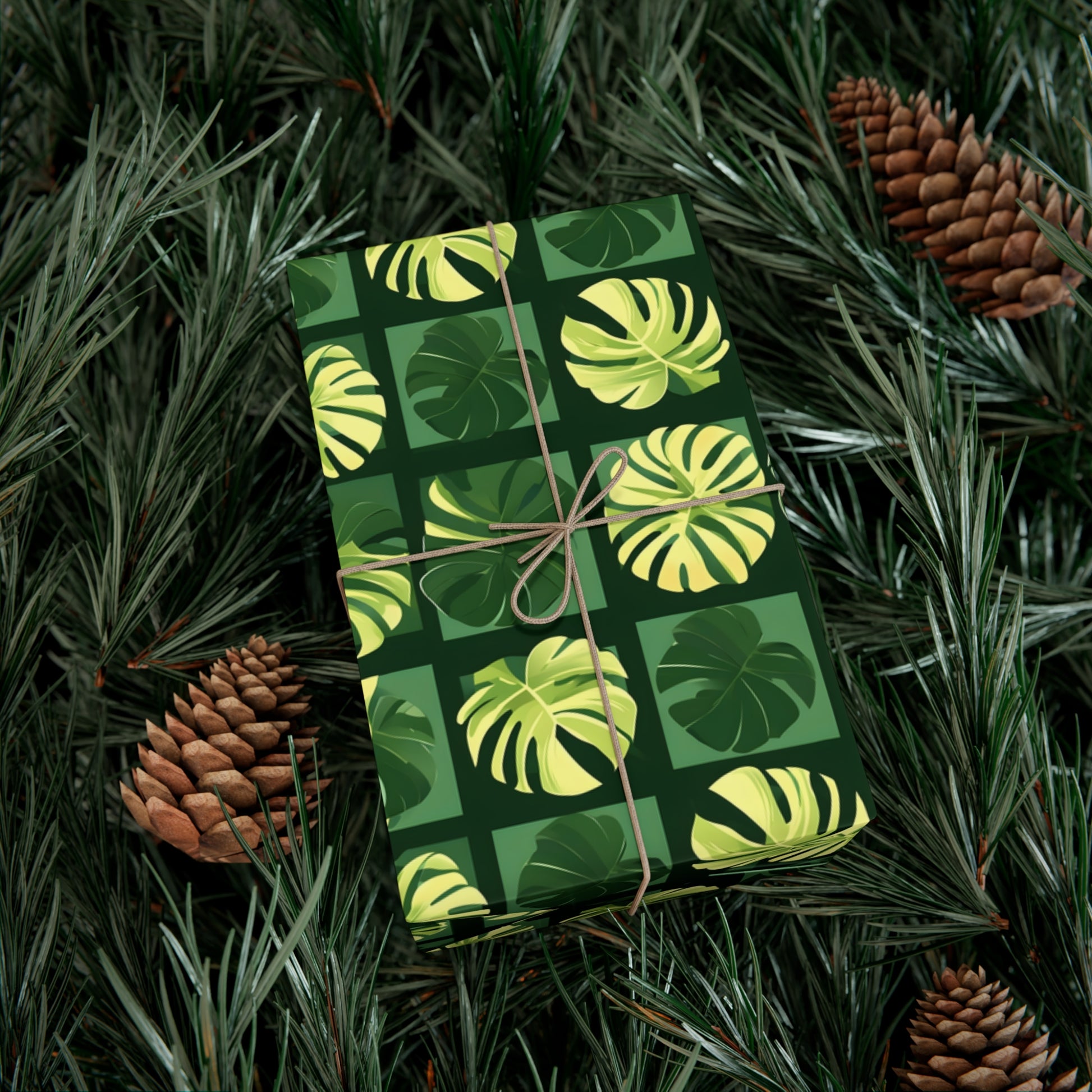 Wrapping Paper, Vibrant Tropical Botanical Pattern With Monstera Leaves - Gift Wrap Rolls, Eco-Friendly Gift Wrap, Holiday Season Wrapping