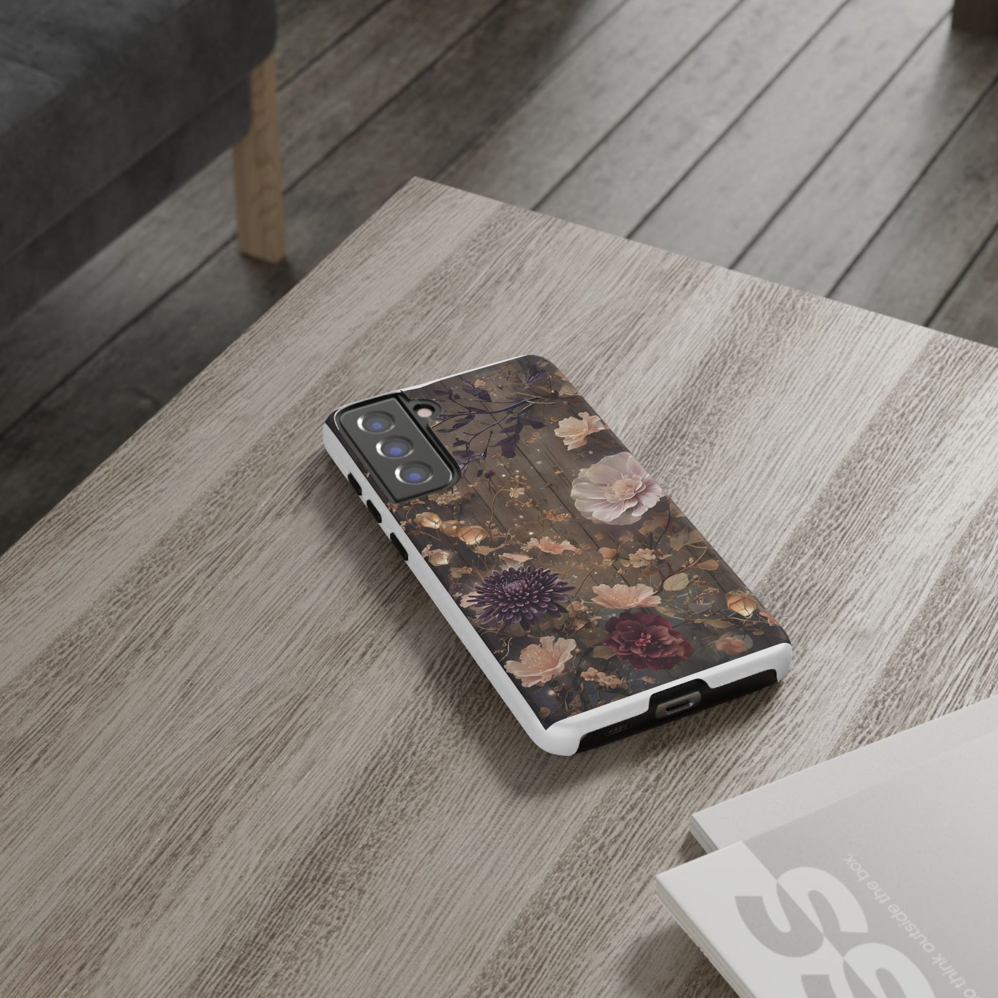 Tough Cases, Enchanting Floral Pattern - Floral Phone Case, Protective Phone Cover, Botanical Design, Flower Print, Tough Shell for Device