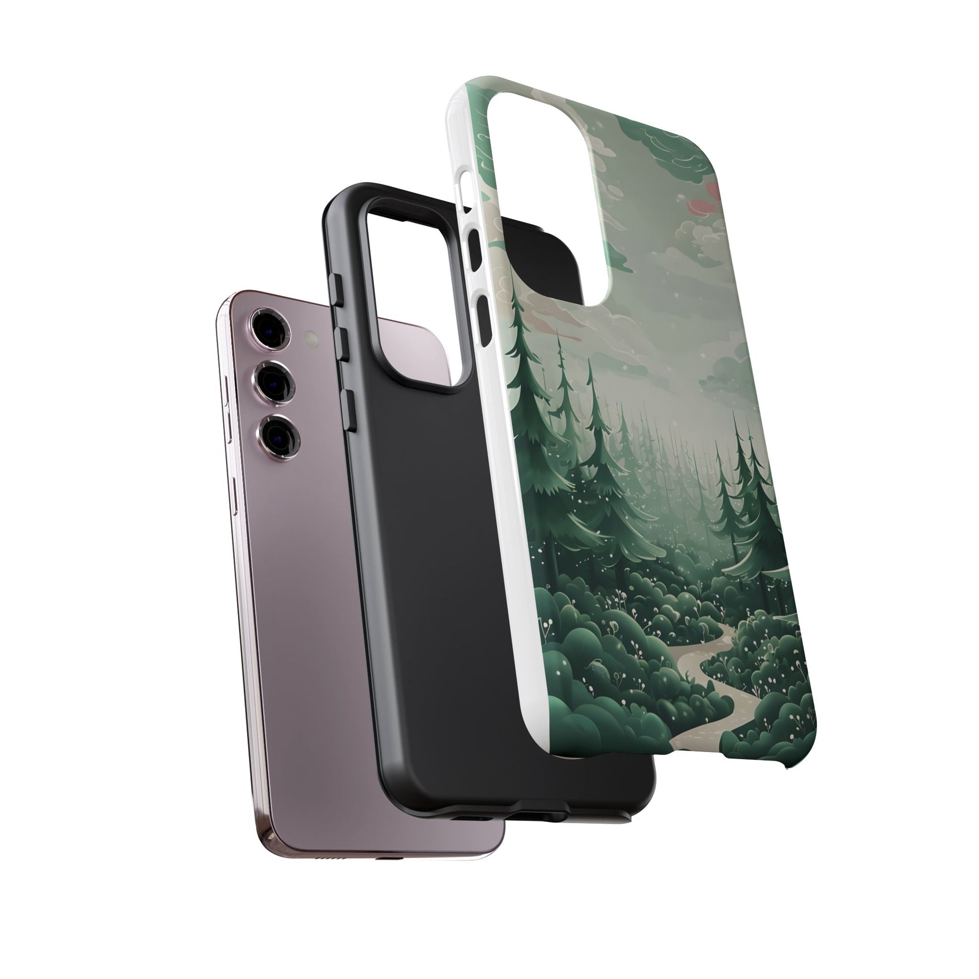 Phone Case, Tough Cover, Whimsical Enchanted Forest, Protective Phone Accessories, Forest Theme Phone Skin