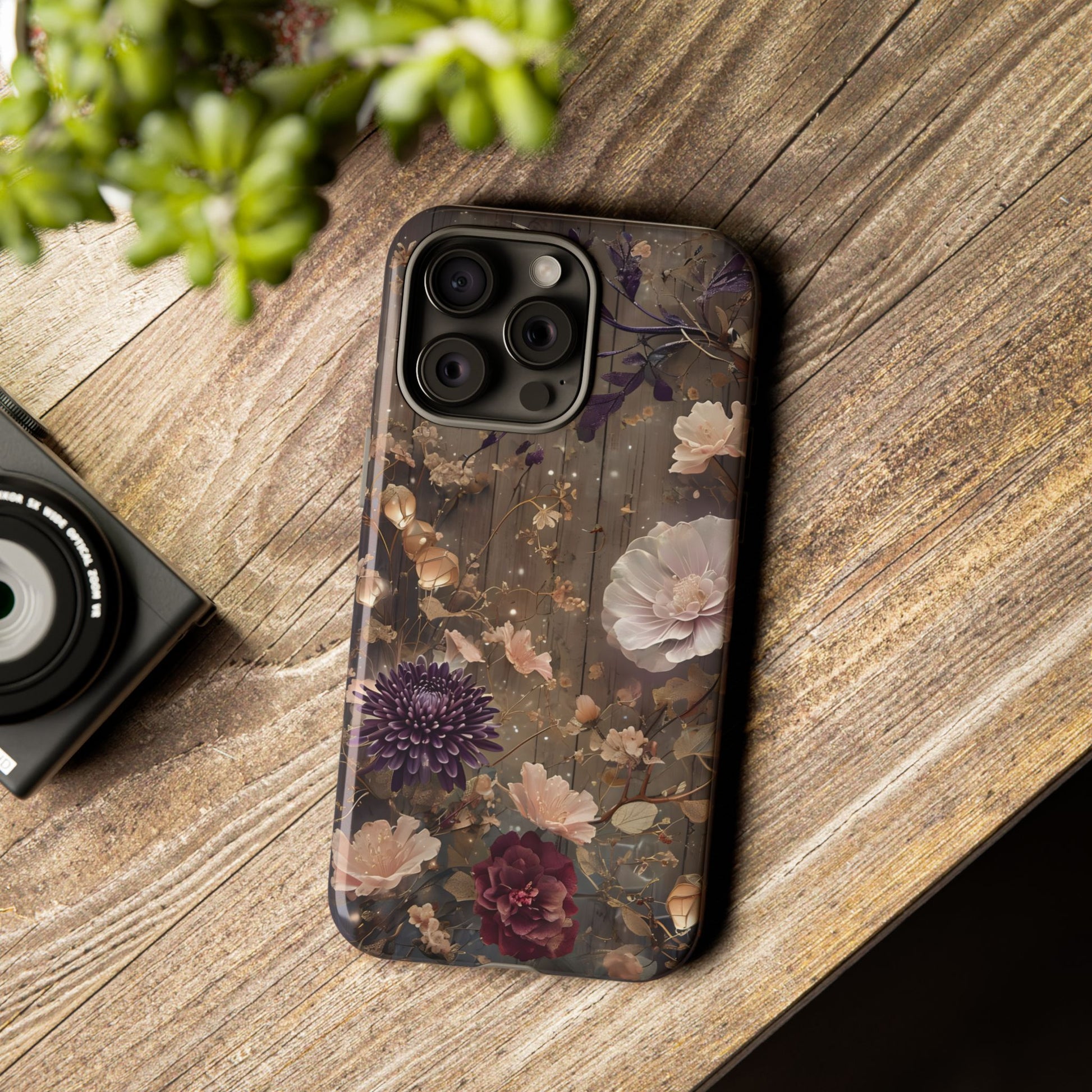 Tough Cases, Enchanting Floral Pattern - Floral Phone Case, Protective Phone Cover, Botanical Design, Flower Print, Tough Shell for Device