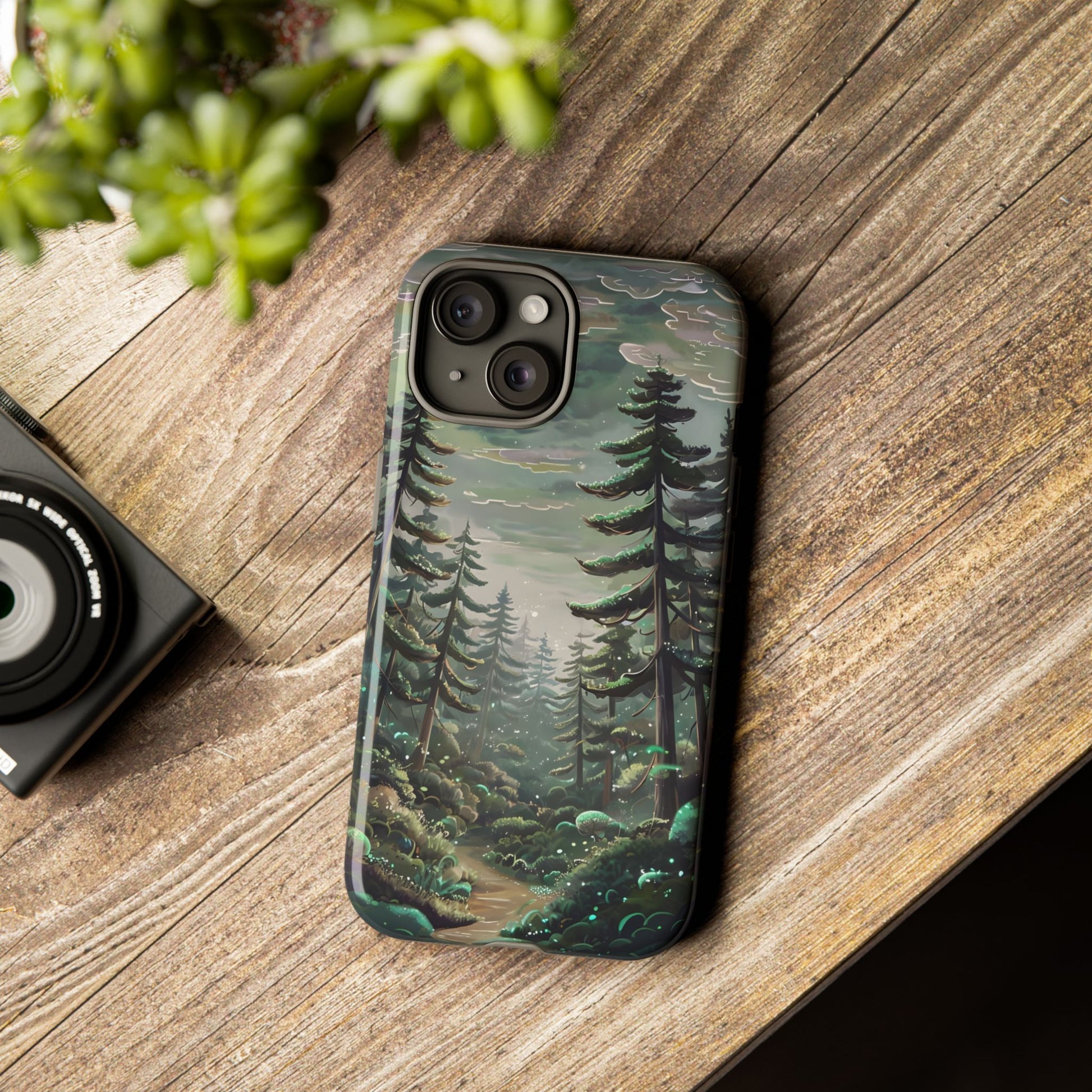 Phone Case, Whimsical Anime Forest Illustration Brimming With Enchantment, Tough Protective Cover, Unique Gift, Trendy