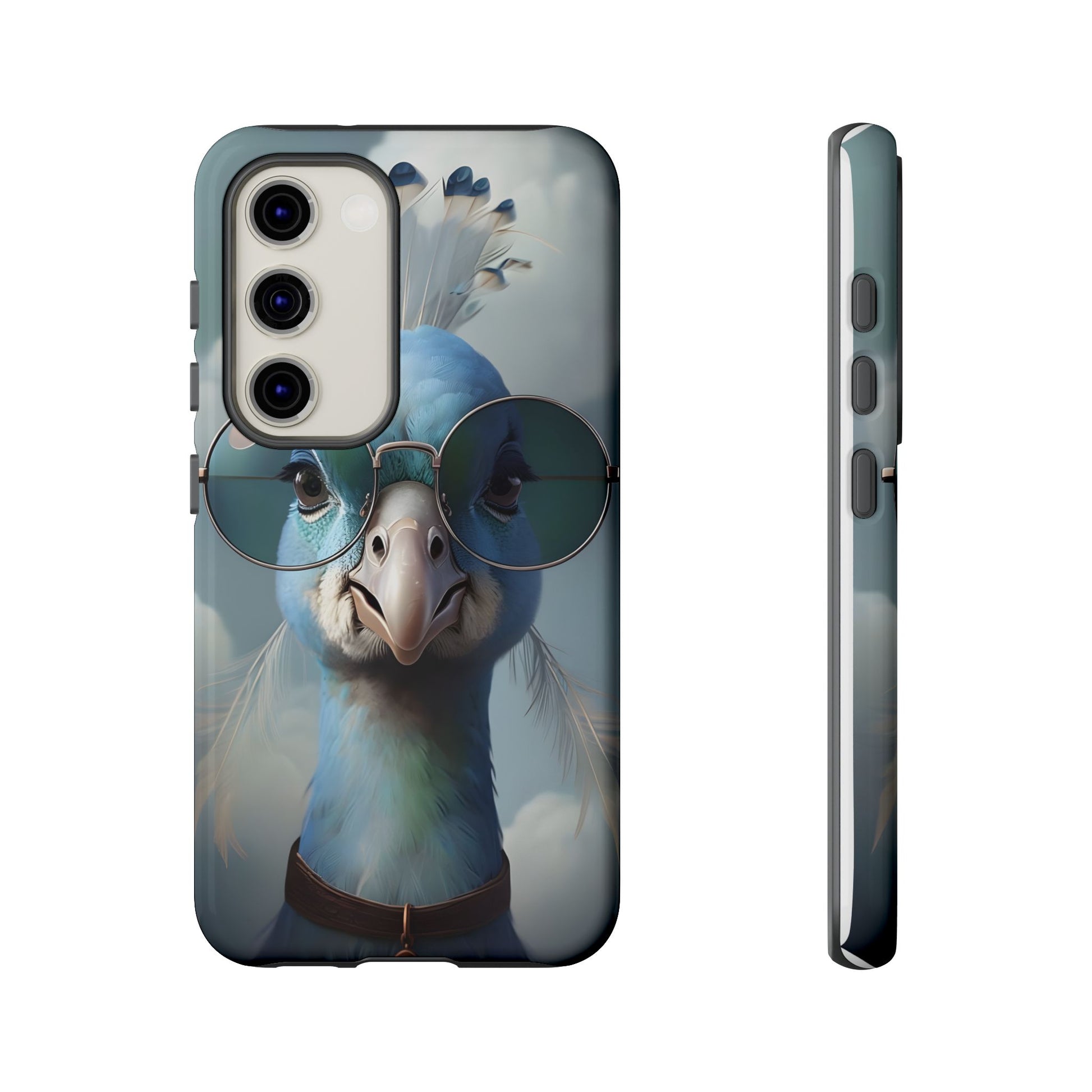 Phone Case, Glamorous Peacock Wearing Sunglasses - Protective Cover, Unique Gift, Trendy Accessories, Animal Lover, Fashionable Mobile Shell