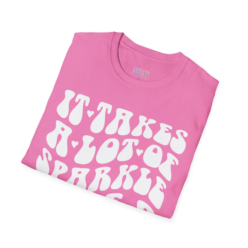 Sparkling Caregiver T-Shirt, Unisex Softstyle Tee, Perfect Gift for Nurses, Caregivers, Appreciation Day, Motivational Shirt