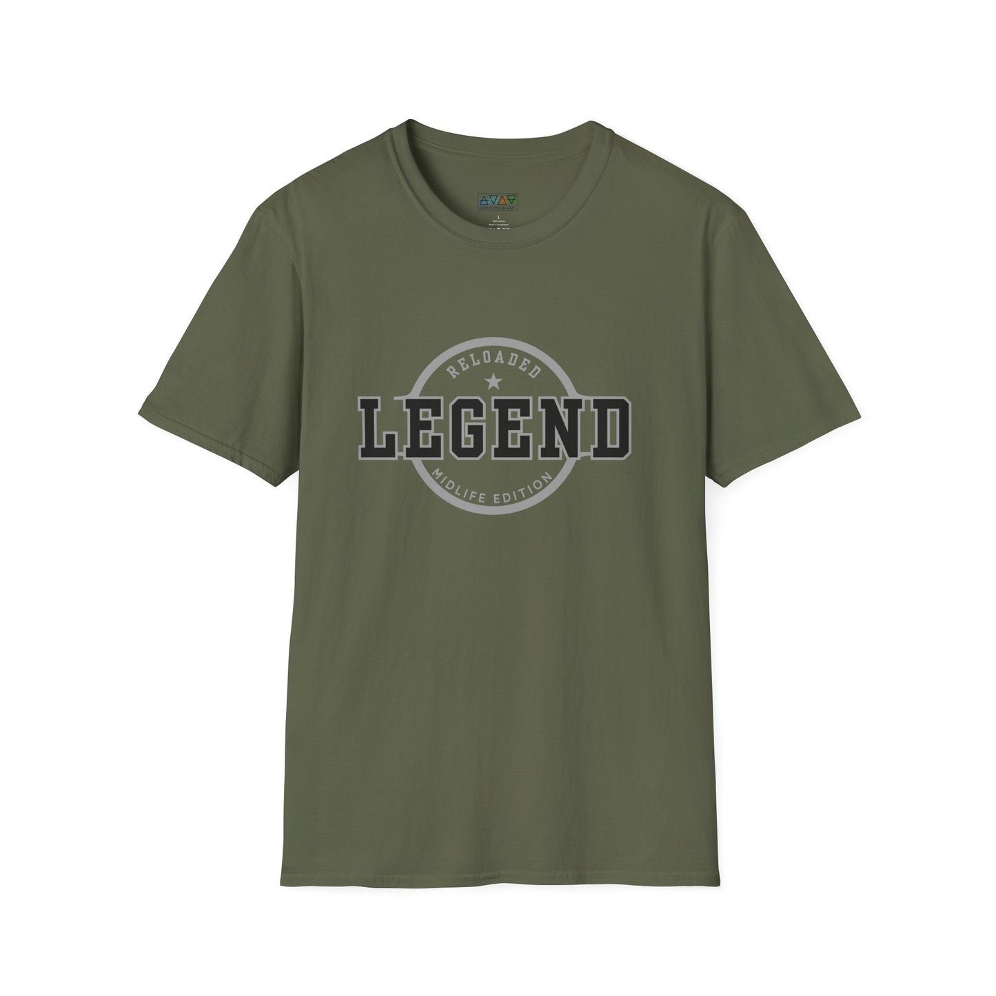 Mid-Life Legend Reloaded - Unisex Softstyle T-Shirt - Casual Comfort, Perfect for Legends, Gift for Him, Everyday Wear, Fun Gift Ideas