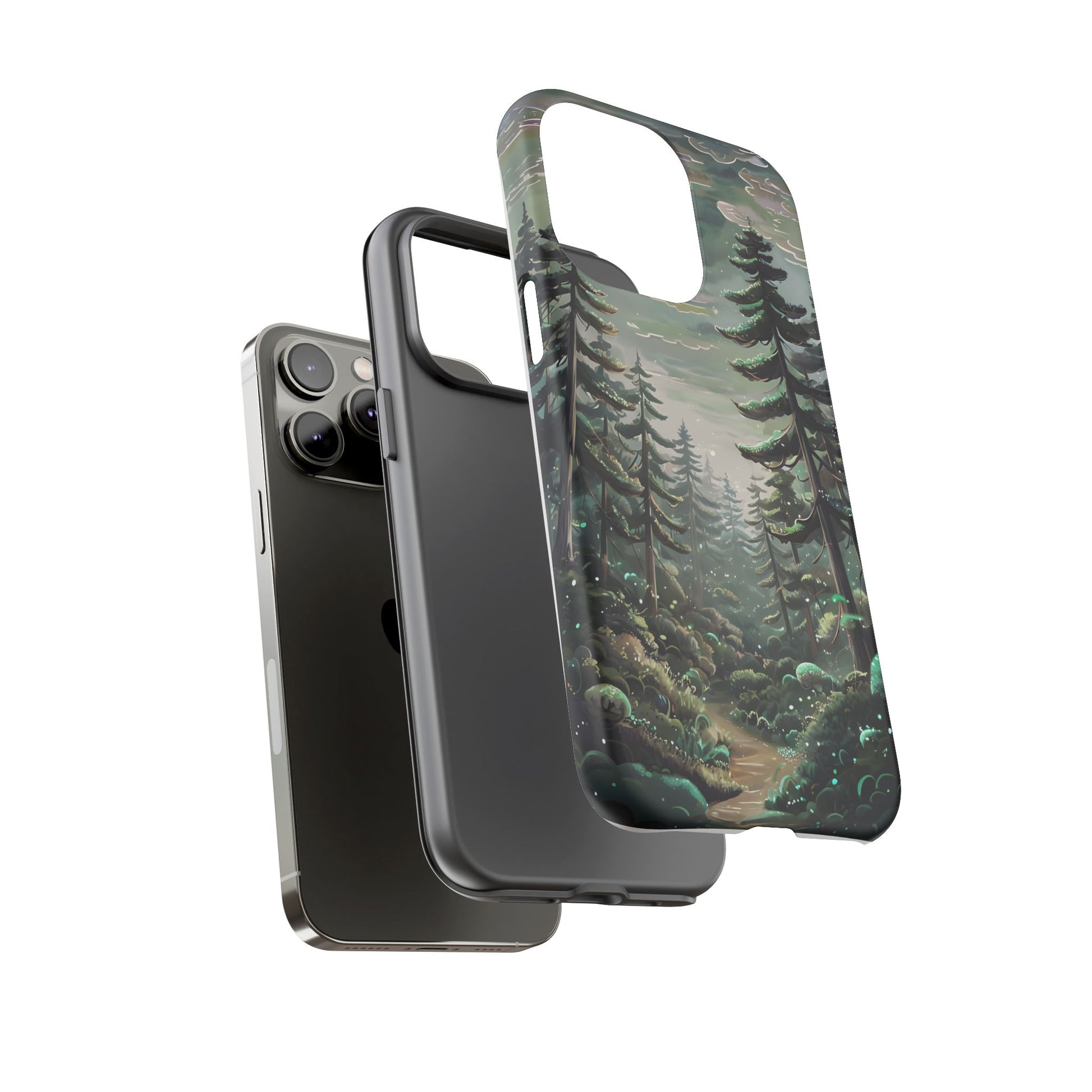 Phone Case, Whimsical Anime Forest Illustration Brimming With Enchantment, Tough Protective Cover, Unique Gift, Trendy