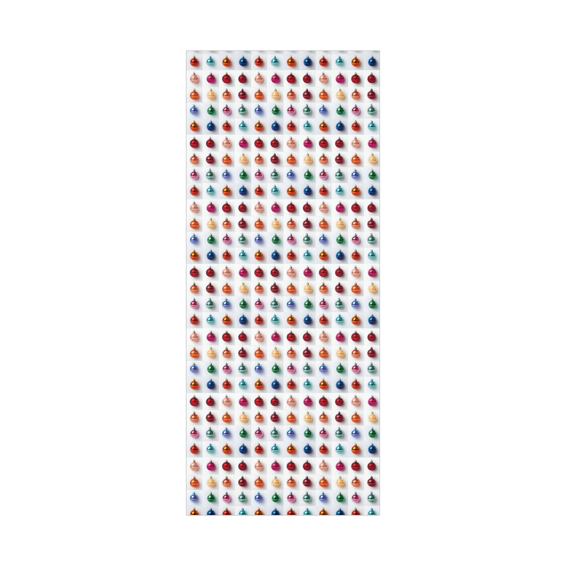 Wrapping Paper, Vibrant Christmas Ornaments On White Background - Gift Wrap Rolls, Eco-Friendly Gift Wrap, Holiday