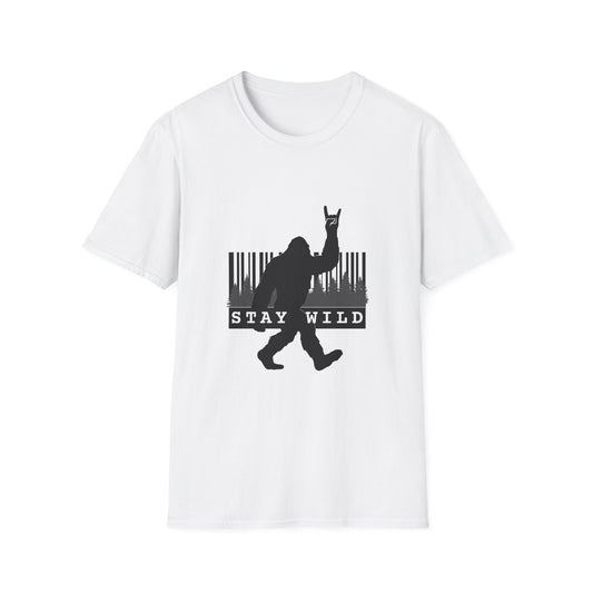 Stay Wild Bigfoot T-Shirt, Unisex Tee for Nature Lovers, Wilderness Adventure Gift, Outdoor Enthusiast Shirt, Festival Wear
