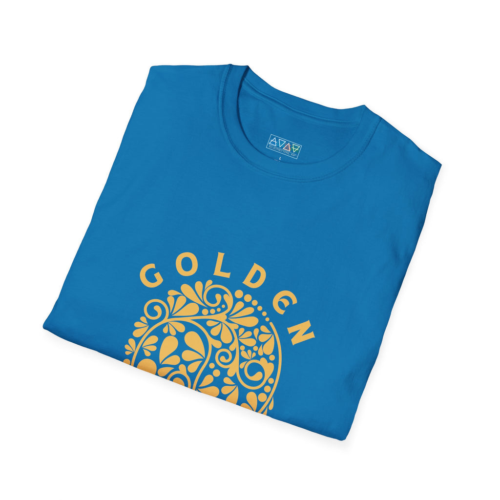 Golden Years Unisex Softstyle T-Shirt, Celebration Tee, Gifts for Retirement, Floral Design, Comfortable Apparel, Casual Wear