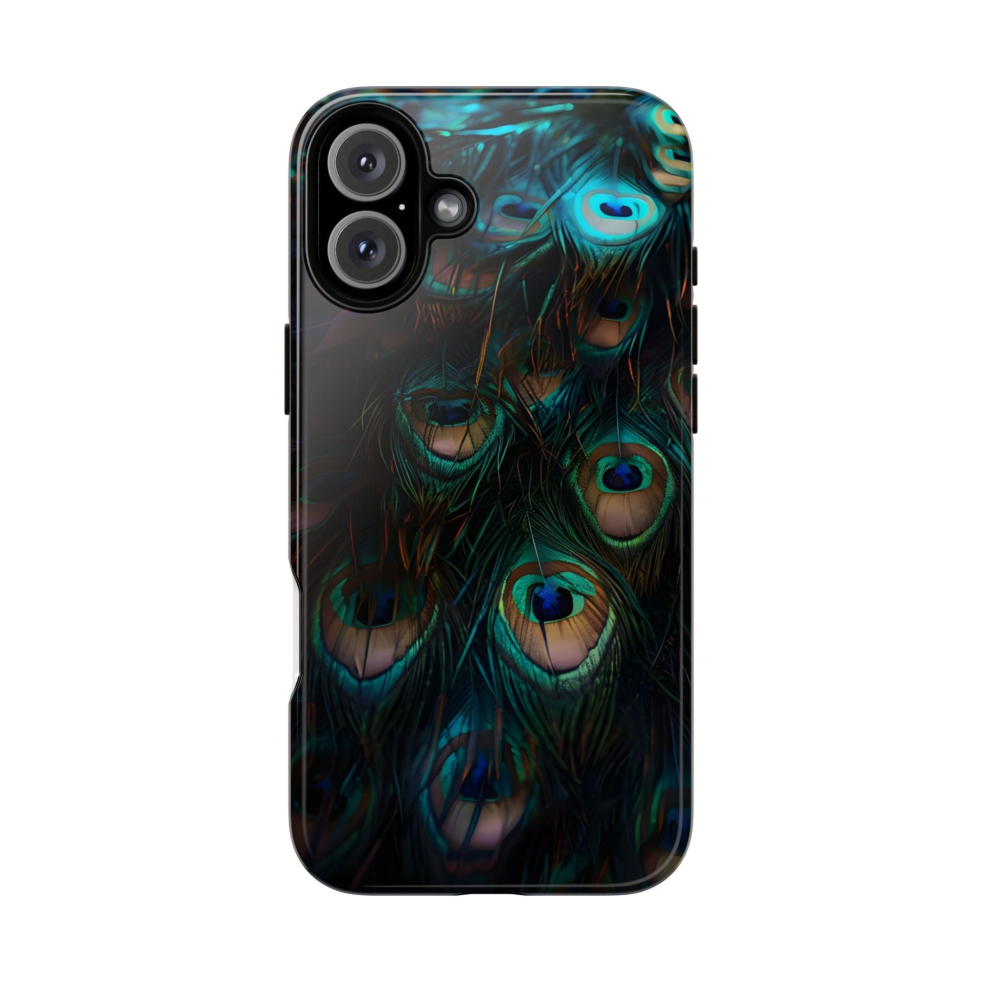 Phone Case, Close Up Peacock Feathers Design, Protective Cover, Unique Gift, Stylish Accessory, Nature Lover Gift, Feather Print Case