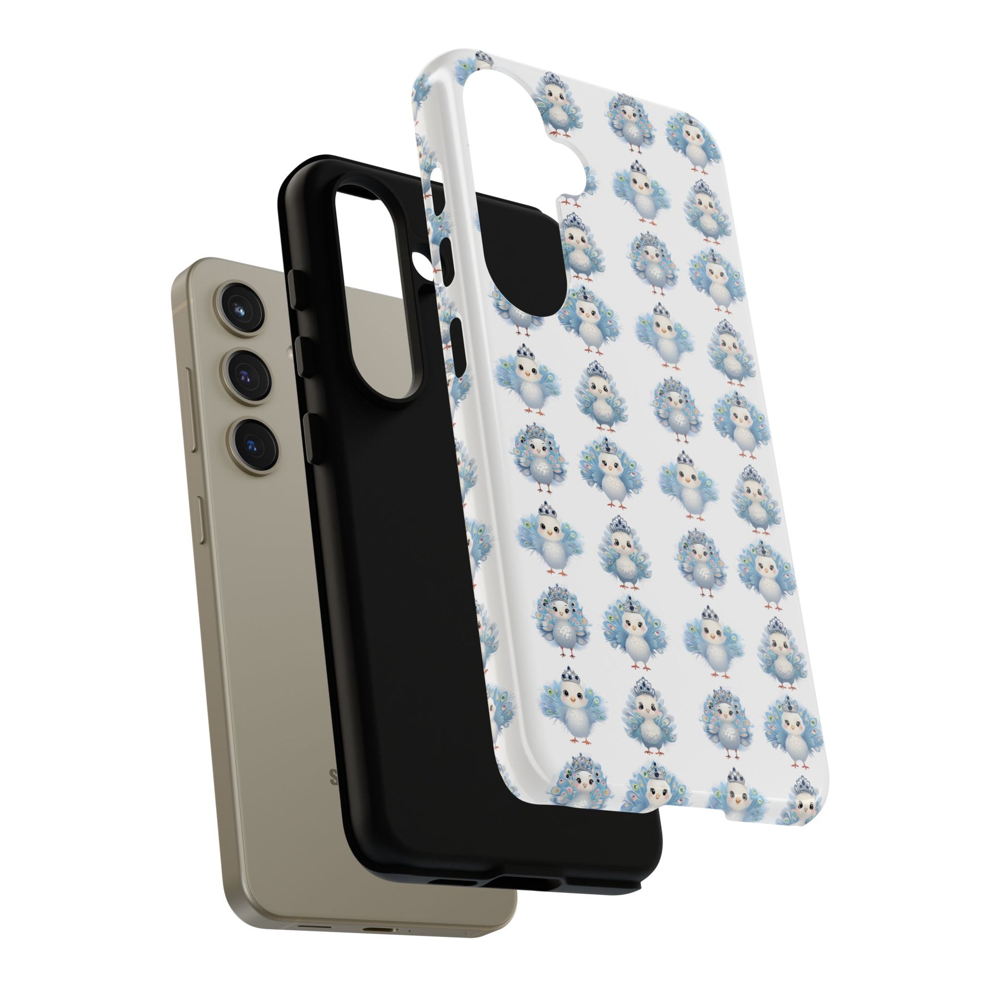 Tough Cases, Peacock Phone Covers, Animal Lover Gift, Cute Bird Accessories, Tiara Design, Protective Shell