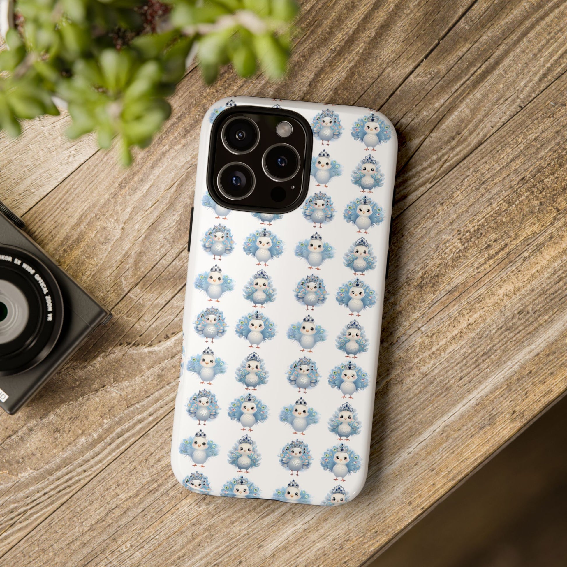 Tough Cases, Peacock Phone Covers, Animal Lover Gift, Cute Bird Accessories, Tiara Design, Protective Shell