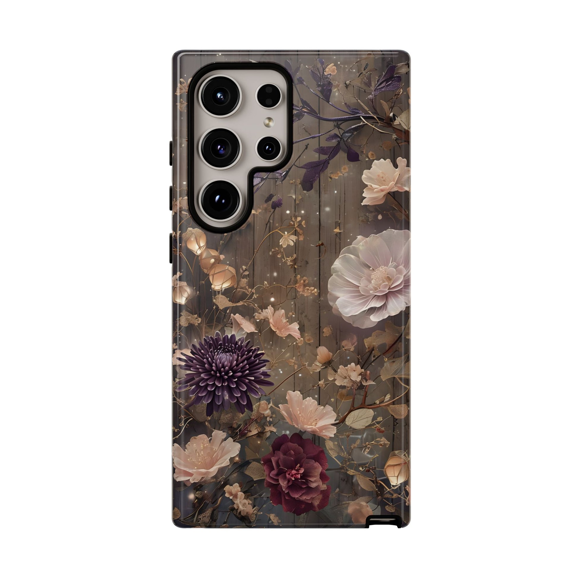 Tough Cases, Enchanting Floral Pattern - Floral Phone Case, Protective Phone Cover, Botanical Design, Flower Print, Tough Shell for Device
