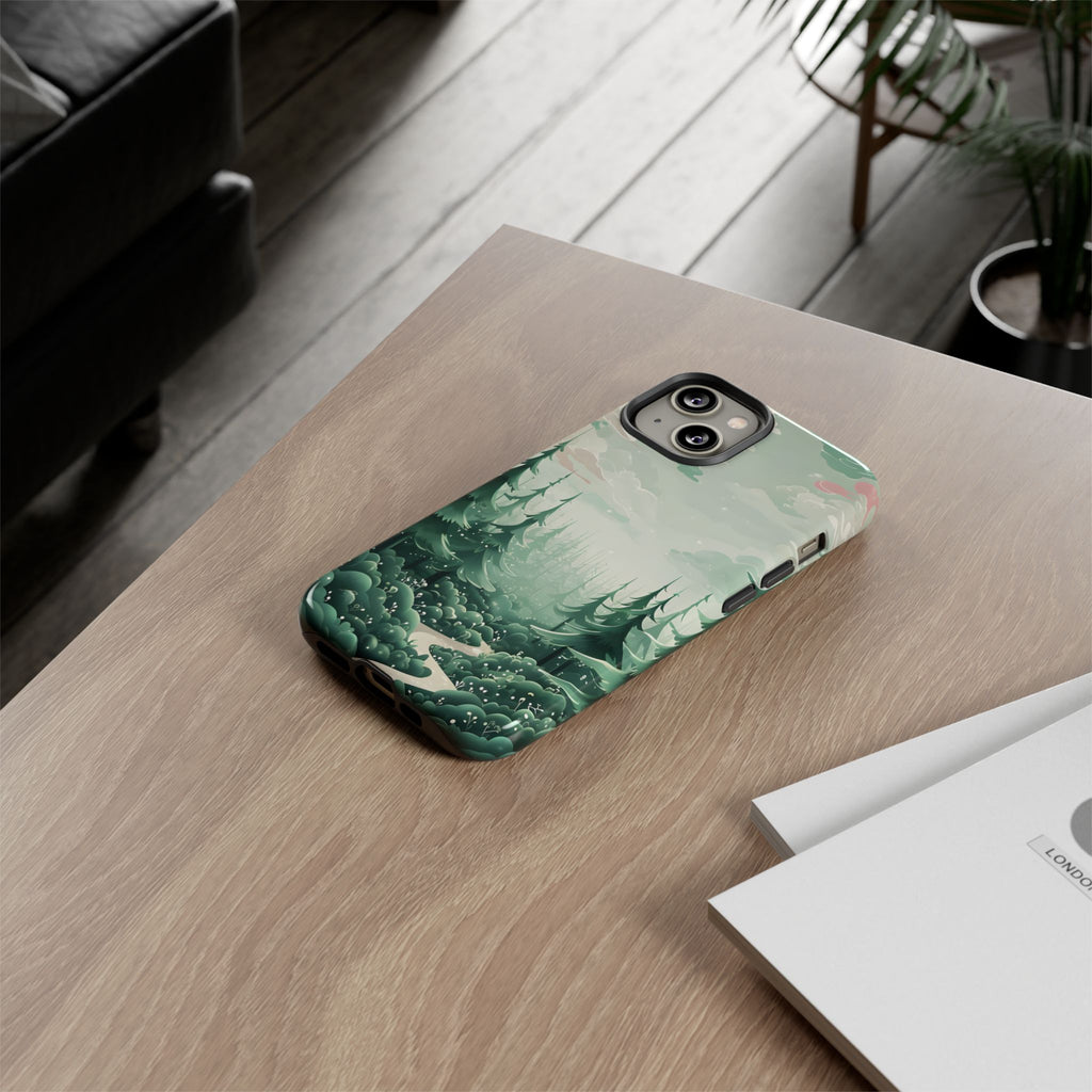 Phone Case, Tough Cover, Whimsical Enchanted Forest, Protective Phone Accessories, Forest Theme Phone Skin