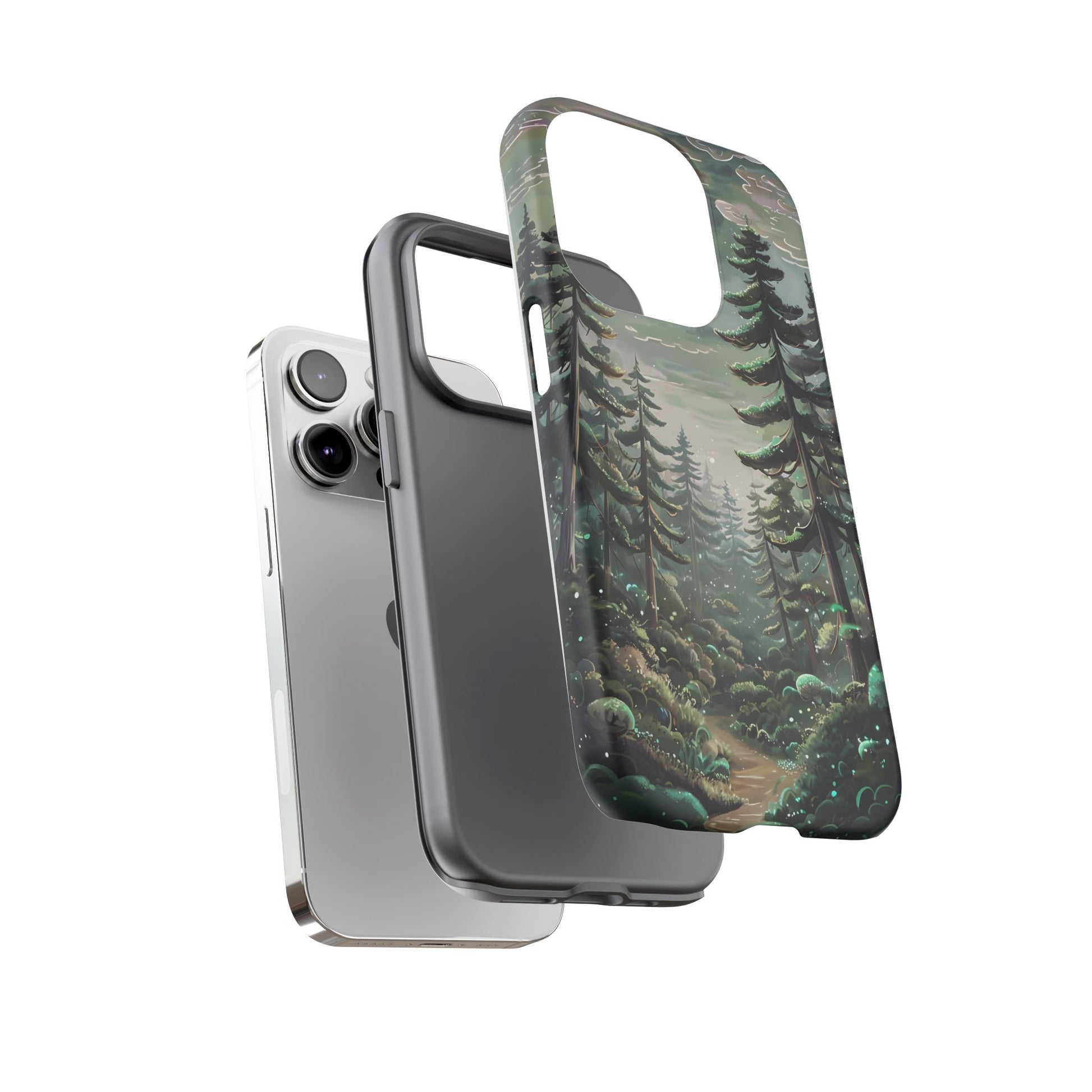 Phone Case, Whimsical Anime Forest Illustration Brimming With Enchantment, Tough Protective Cover, Unique Gift, Trendy