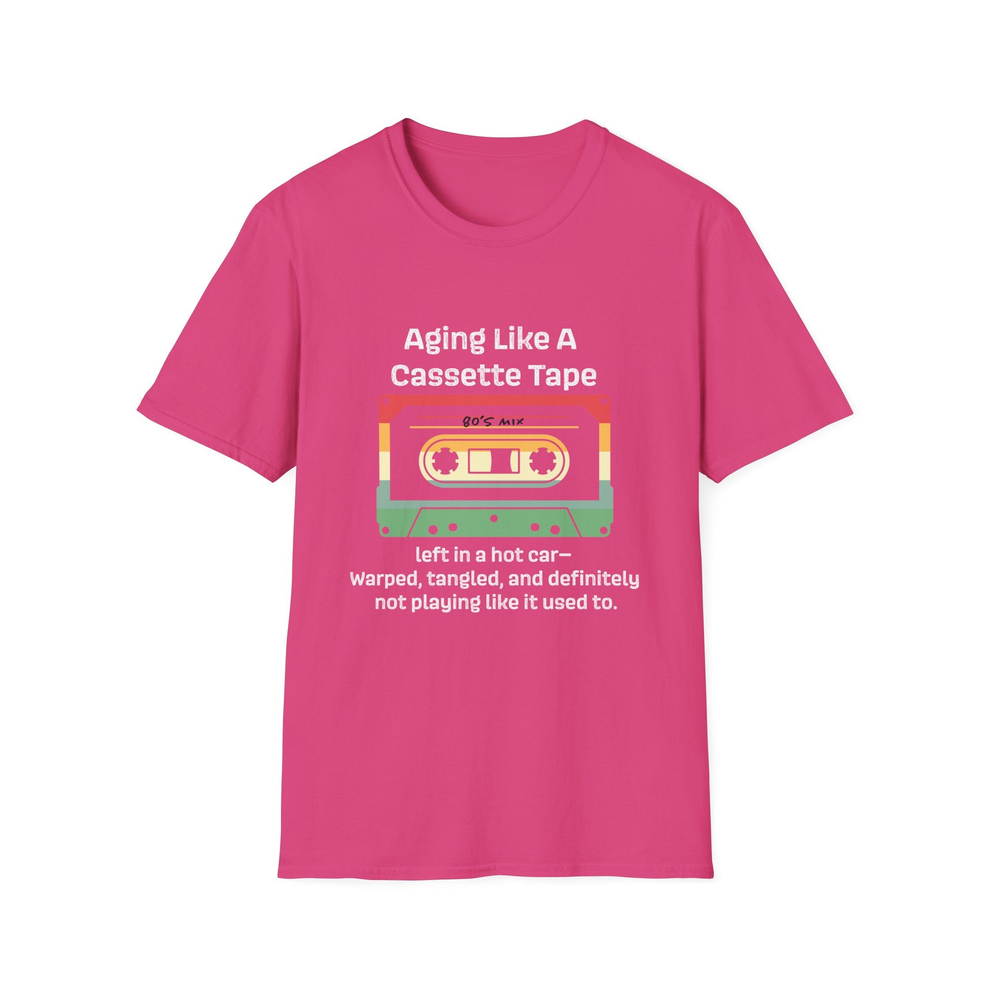 Nostalgic 90s T-Shirt, Aging Like A Cassette Tape Tee, Retro Music Lover Gift, Funny Unisex Shirt, Vintage Style Apparel, Great for