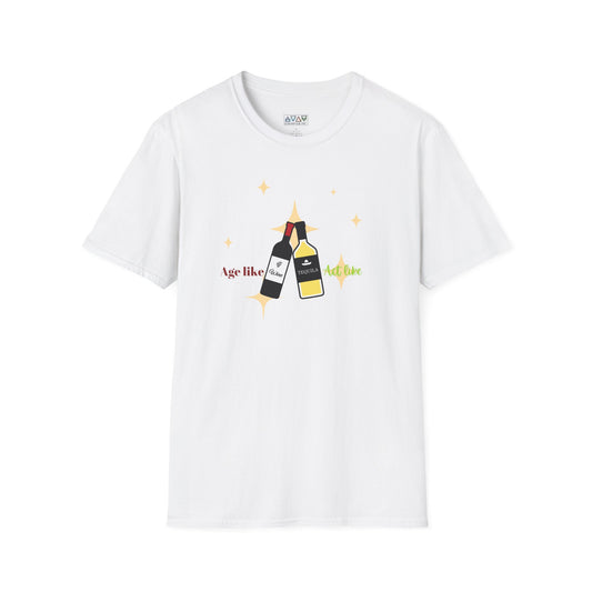Funny Wine Lover T-Shirt - "Aging Like Fine Wine" Graphic Tee, Perfect Gift for Birthday, Holiday, Wine Tasting Events, Adult Humor