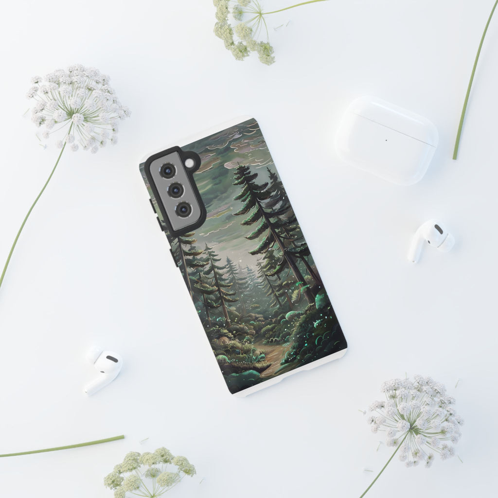 Phone Case, Whimsical Anime Forest Illustration Brimming With Enchantment, Tough Protective Cover, Unique Gift, Trendy